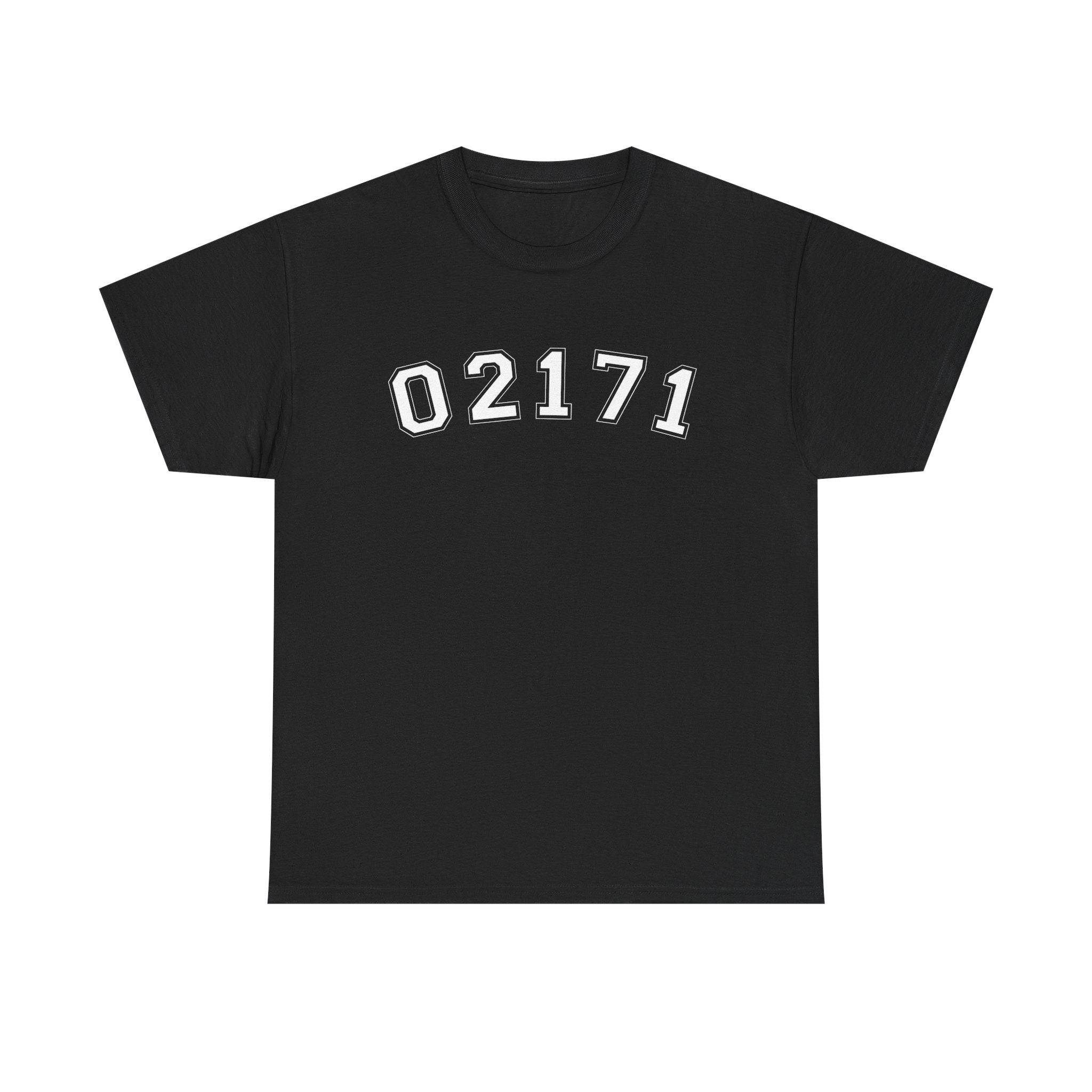 02171- Quincy Zip Code T-shirt White Text