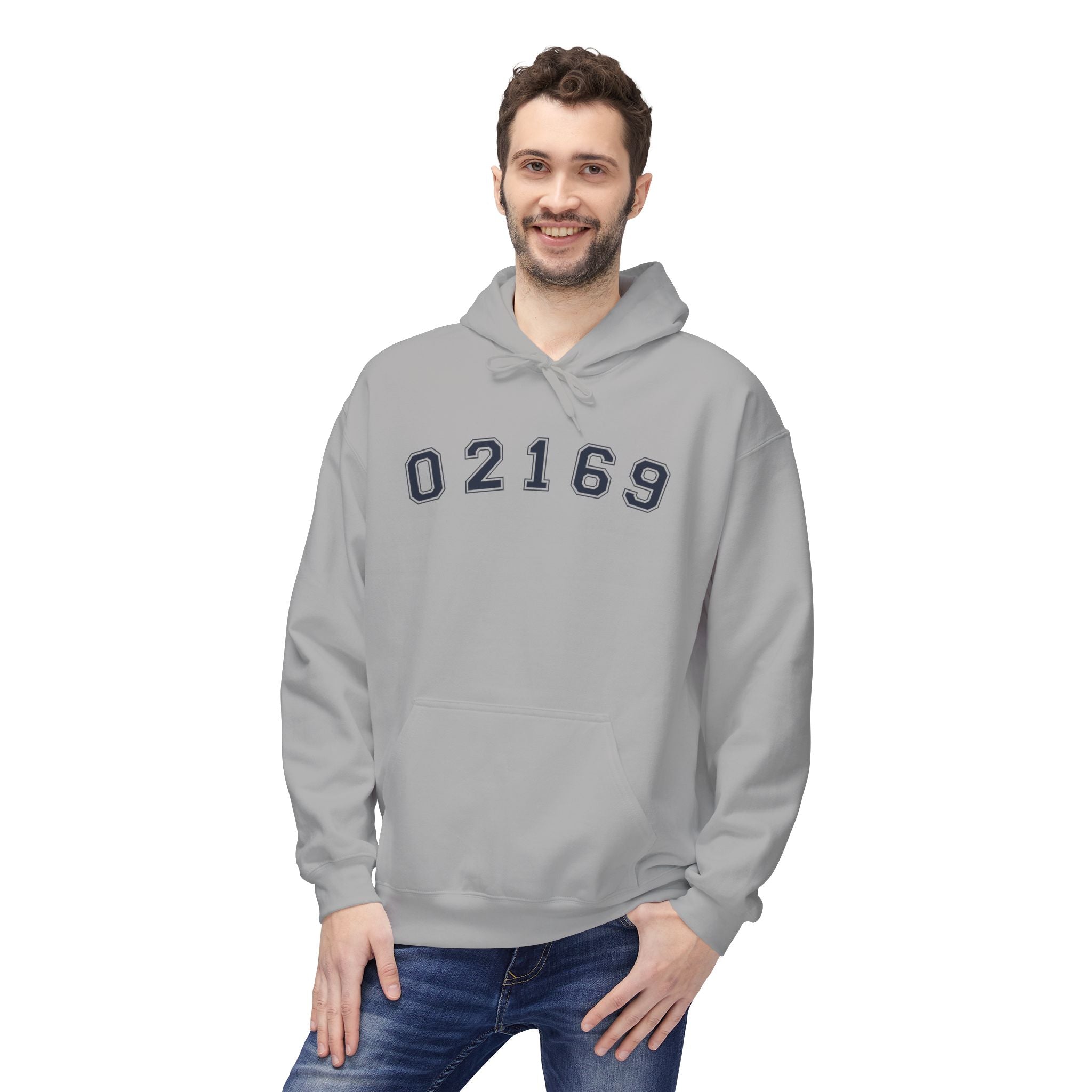 02169- Quincy Zip Code Sweatshirt Navy Text