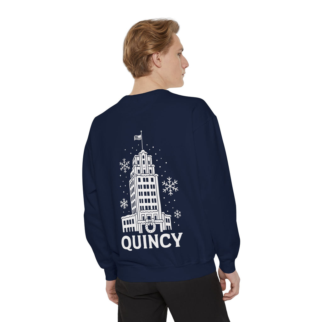 Quincy Center Holiday Sweatshirt- Back