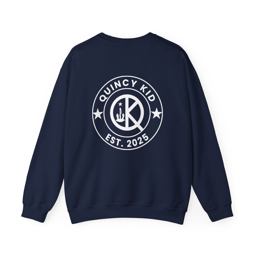 Quincy Kid Crewneck Sweatshirt With White Emblem