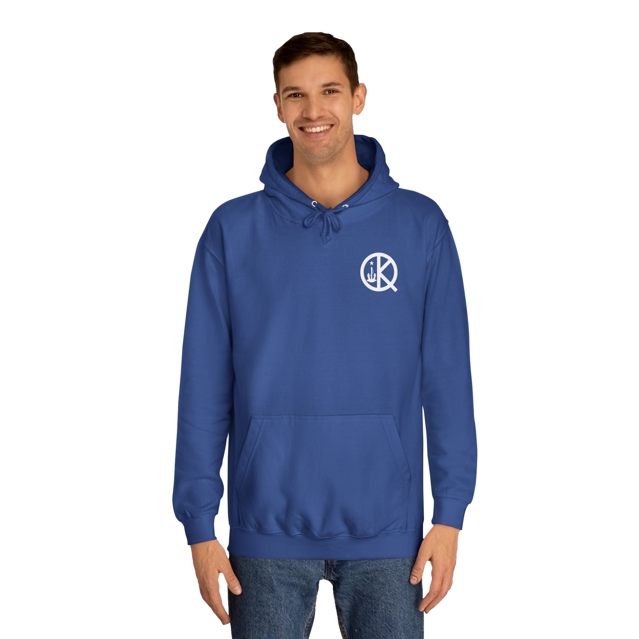 Quincy- Blue and White Hoodie
