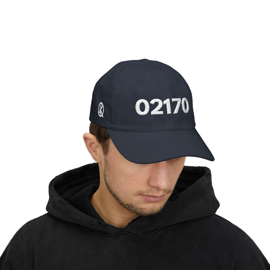 02170 Classic Dad Cap — White Logo Baseball Hat