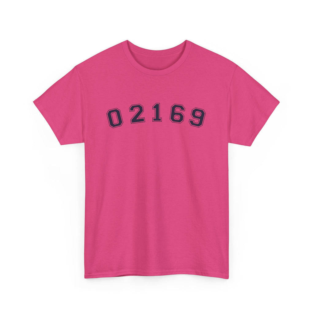 02169-Quincy Zip Code T-shirt Navy Text