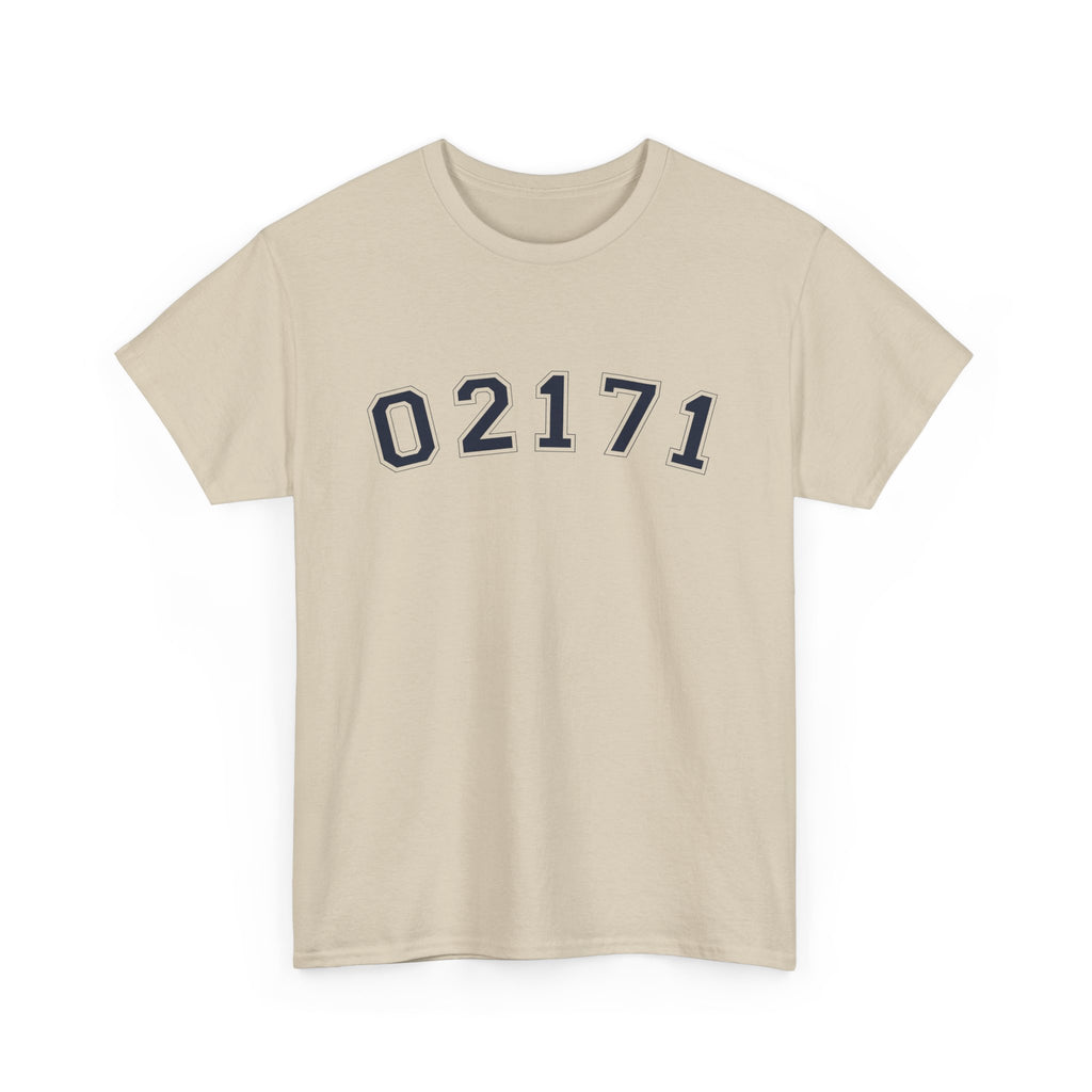 02171- Quincy Zip Code T-shirt Navy Text