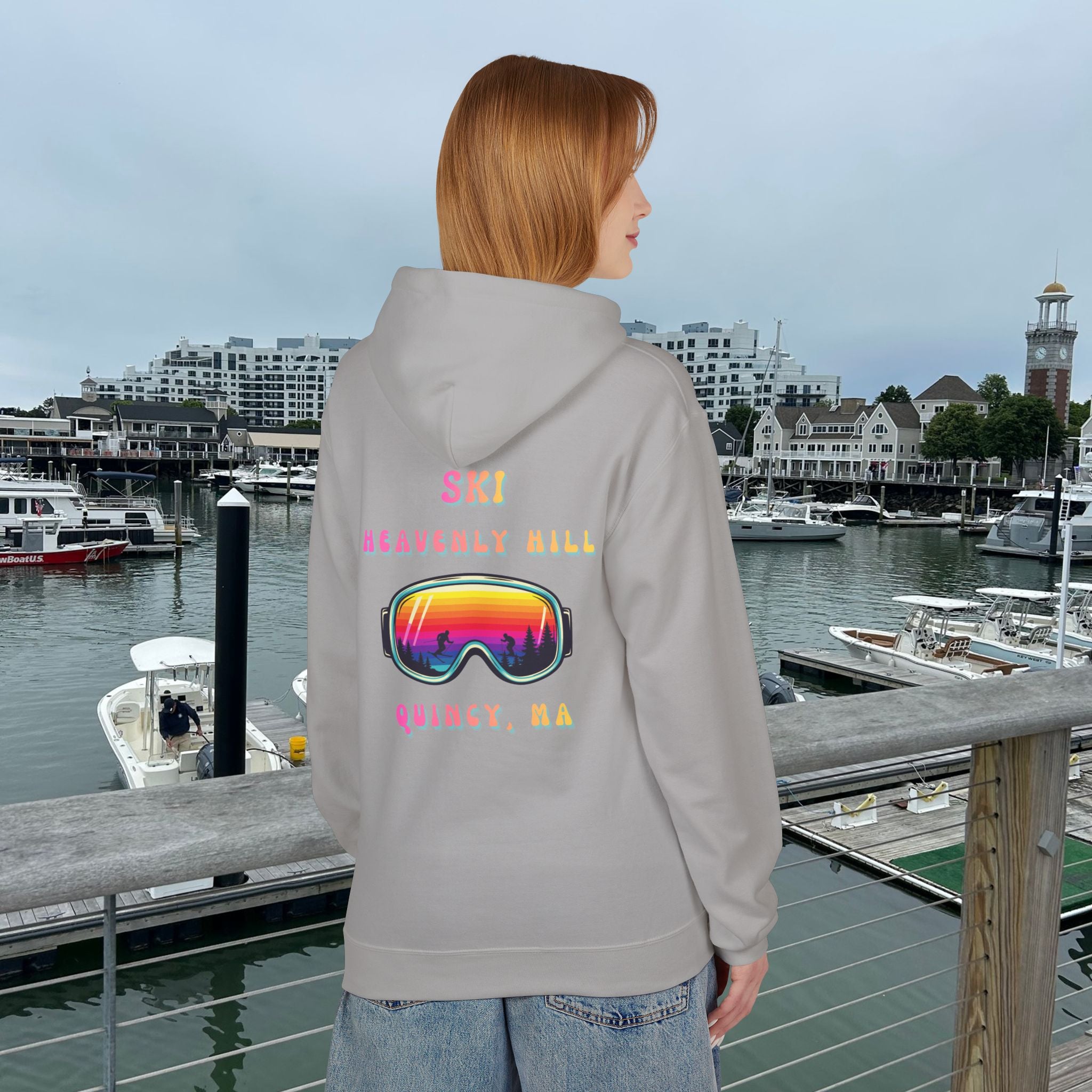 Ski Heavenly Hill Softstyle Hoodie- QK Logo