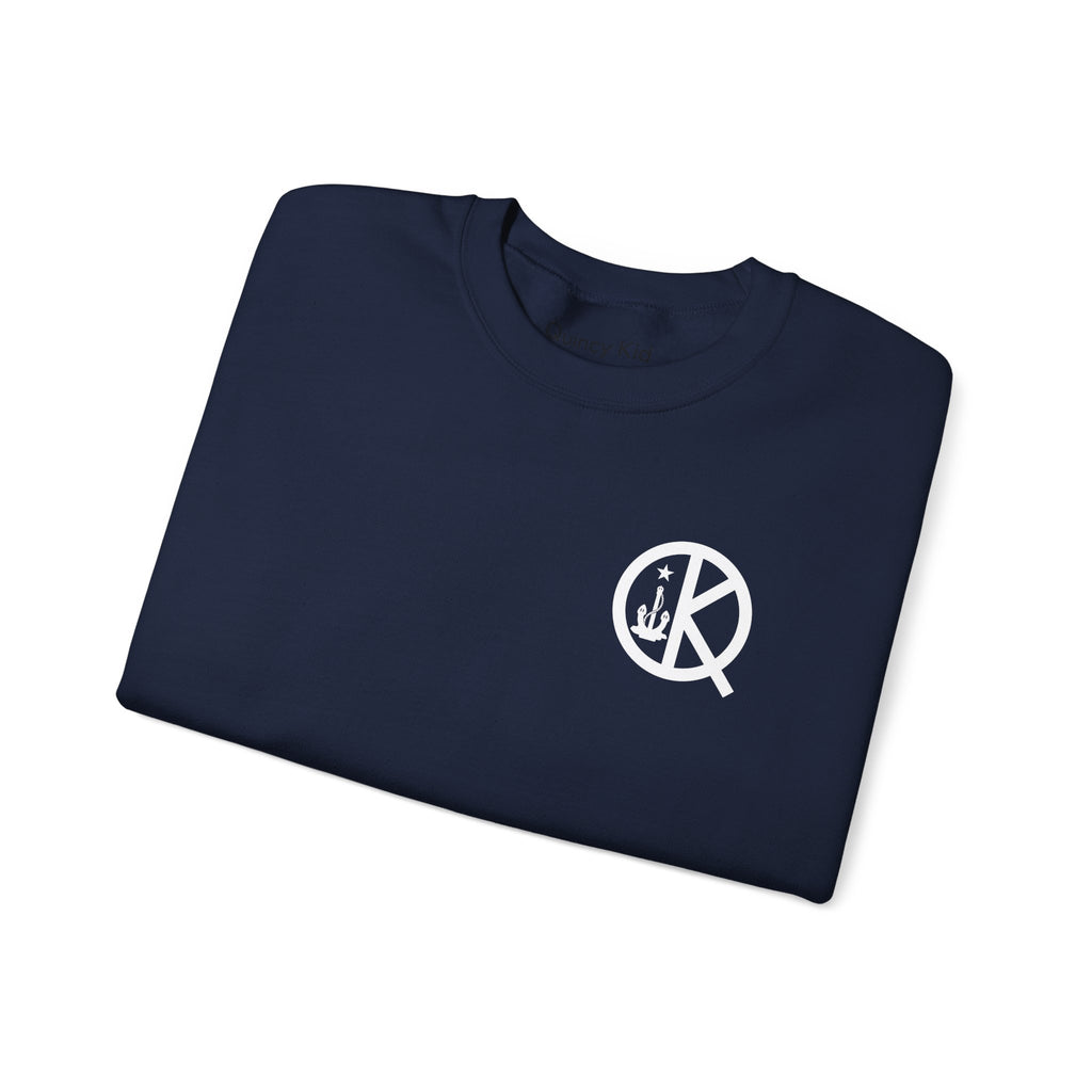 Quincy Kid Crewneck Sweatshirt With White Emblem