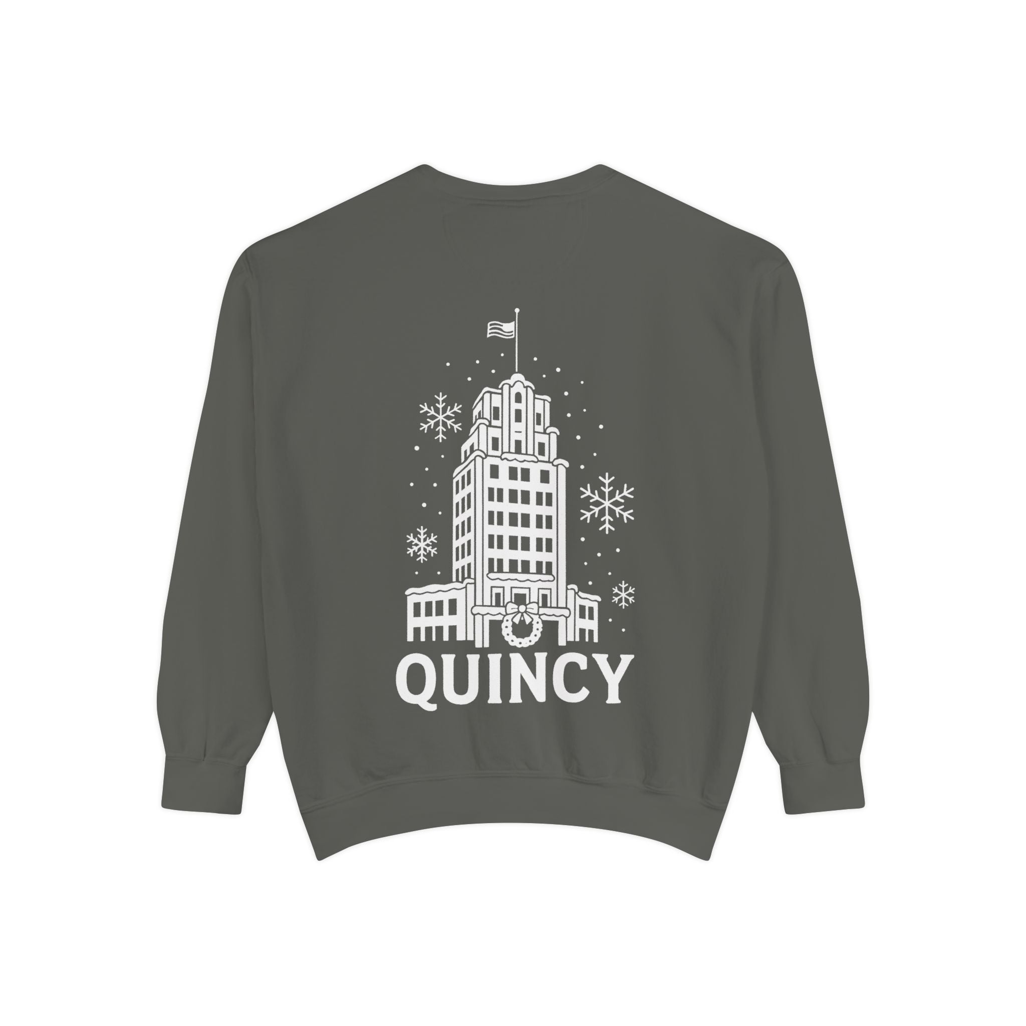 Quincy Center Holiday Sweatshirt- Back