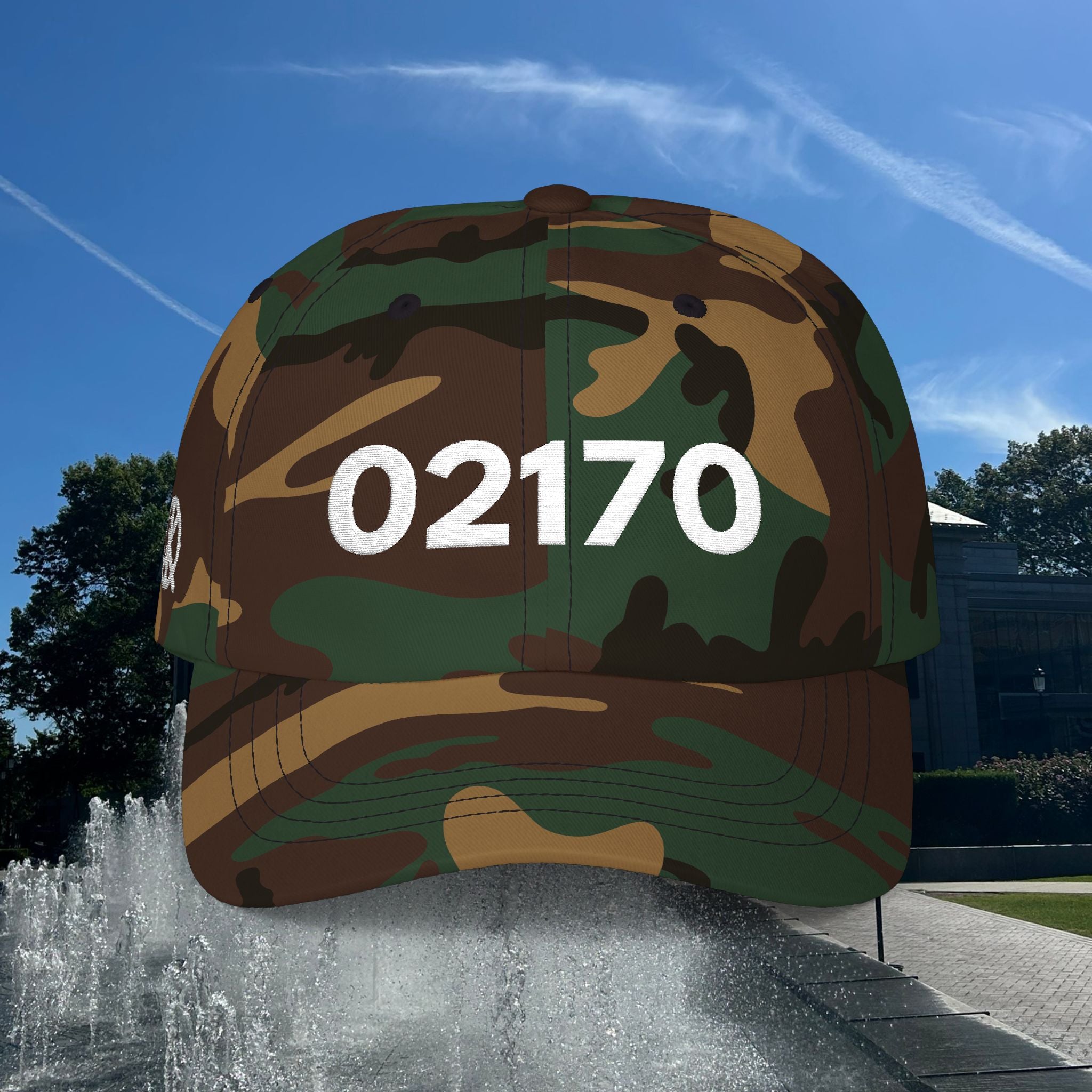 02170 Classic Dad Cap — White Logo Baseball Hat
