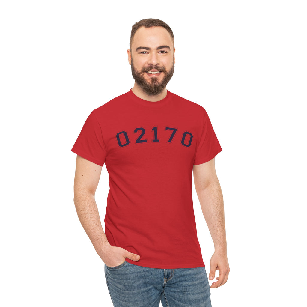 02170- Quincy Zip Code T-shirt Navy Text
