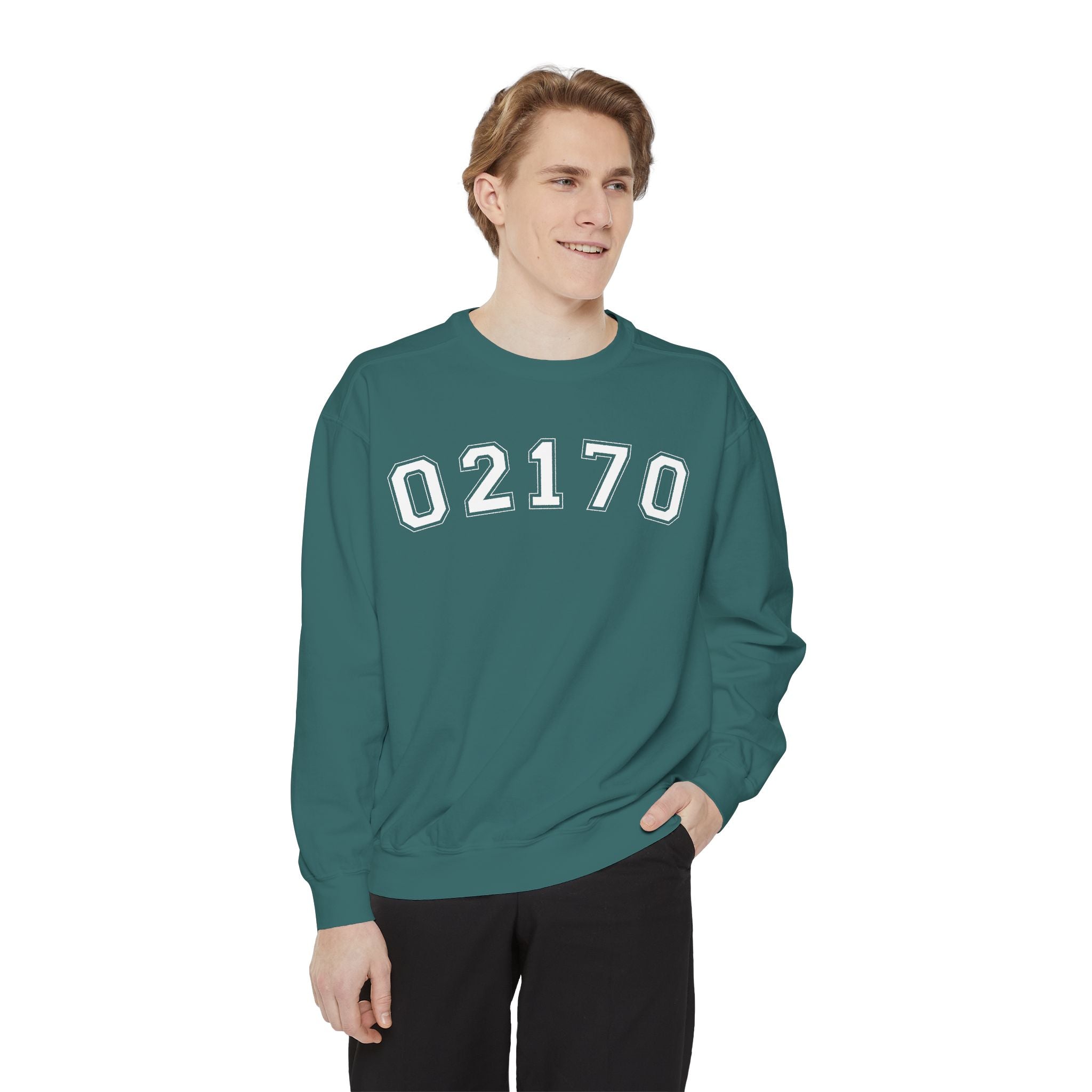 02170- Quincy Zip Code Sweatshirt White Text