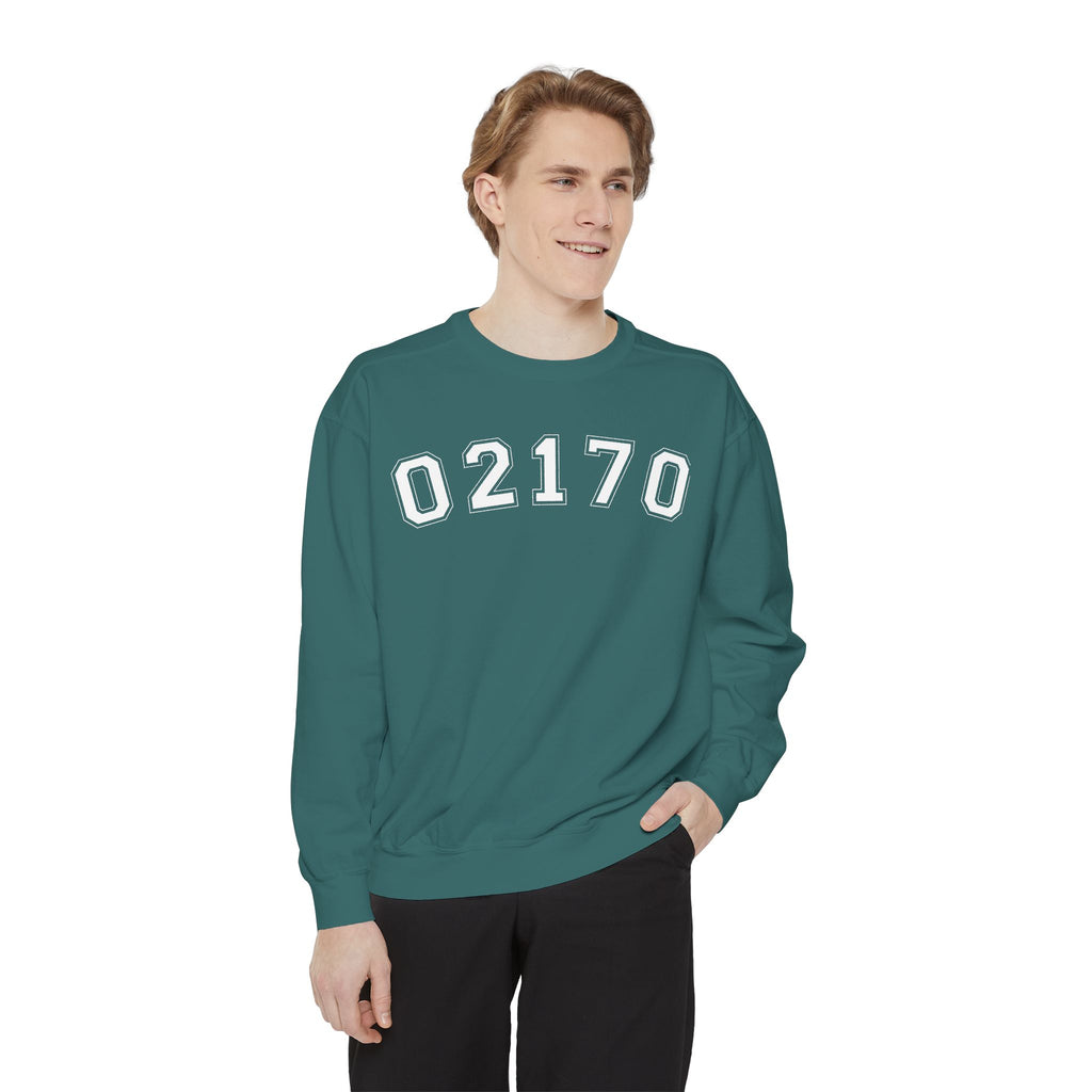 02170- Quincy Zip Code Sweatshirt White Text