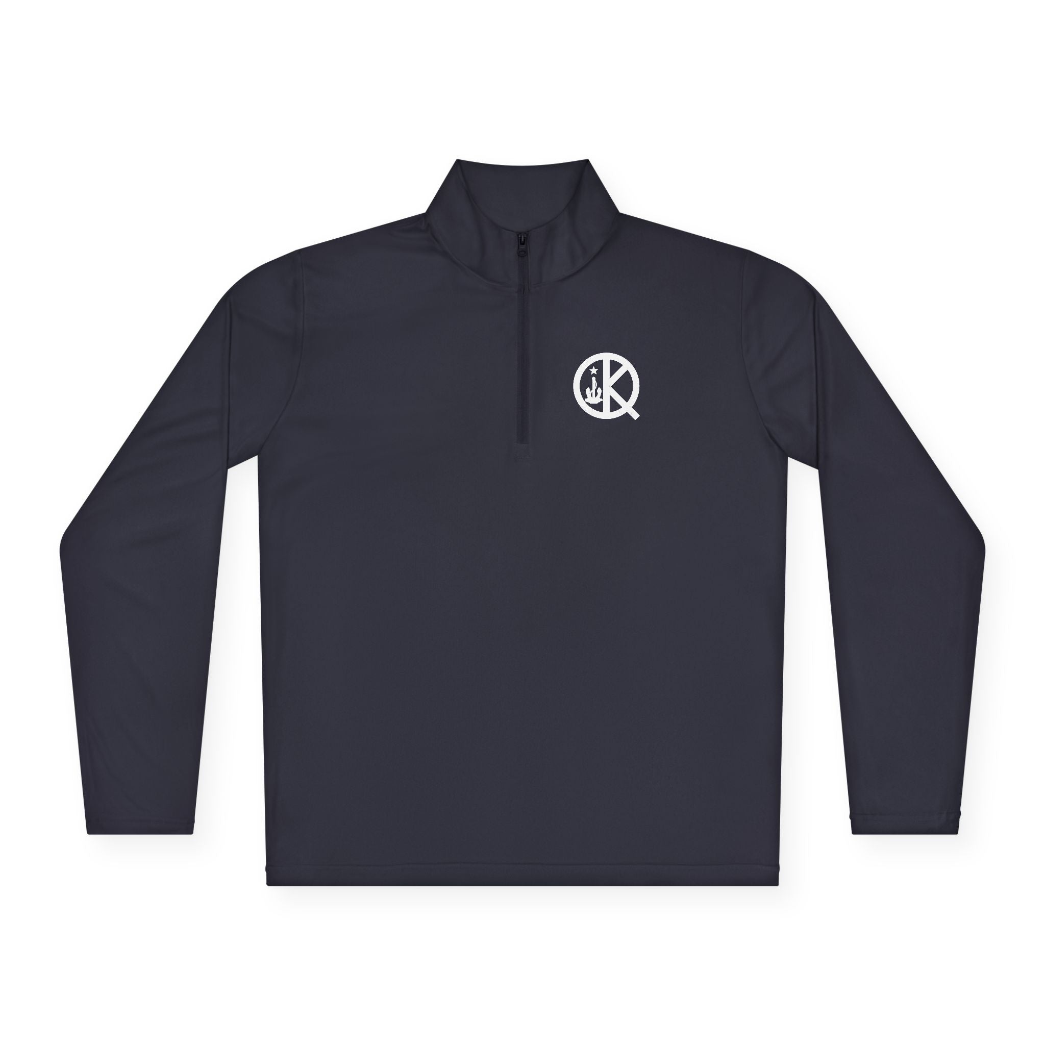 Quincy Kid- Quarter Zip White Logo