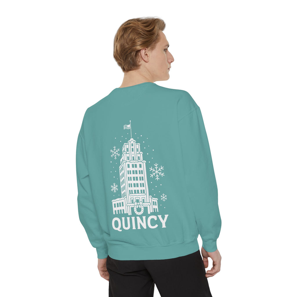 Quincy Center Holiday Sweatshirt- Back