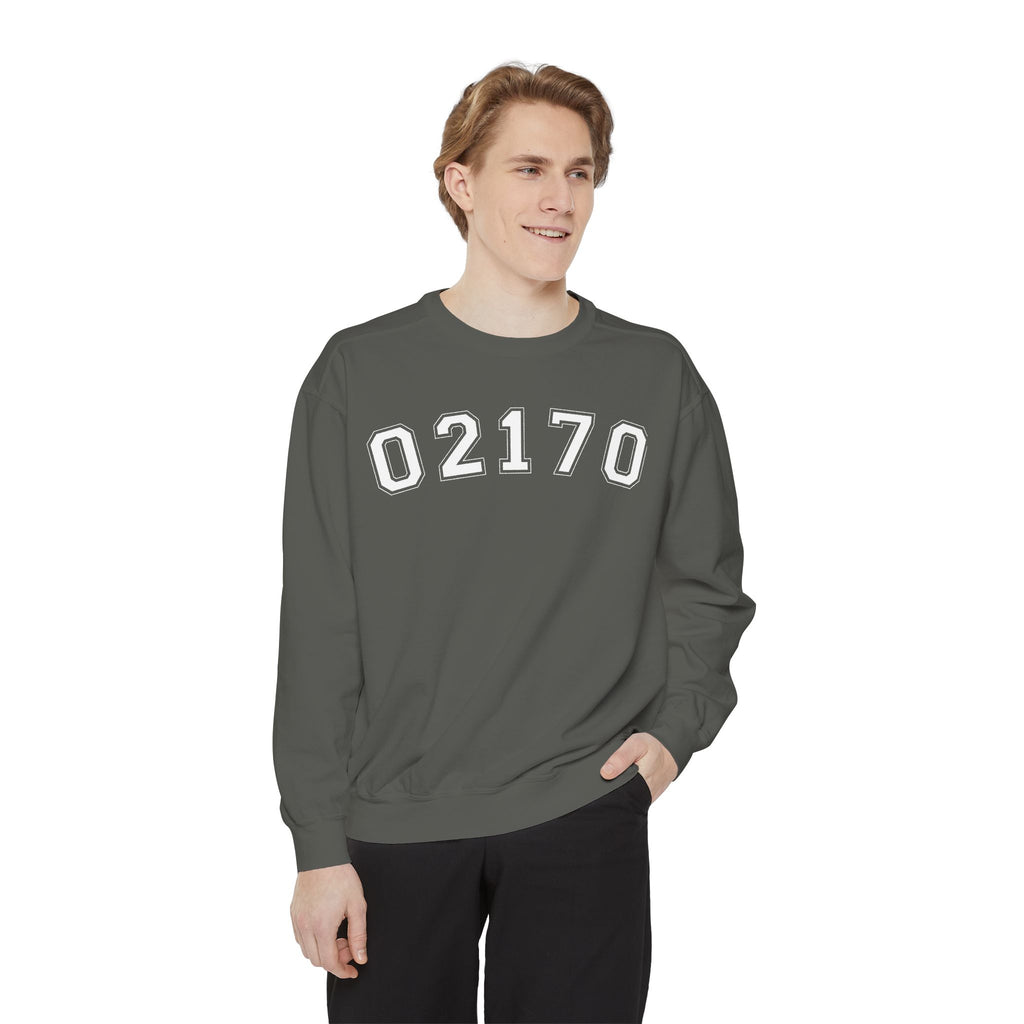 02170- Quincy Zip Code Sweatshirt White Text