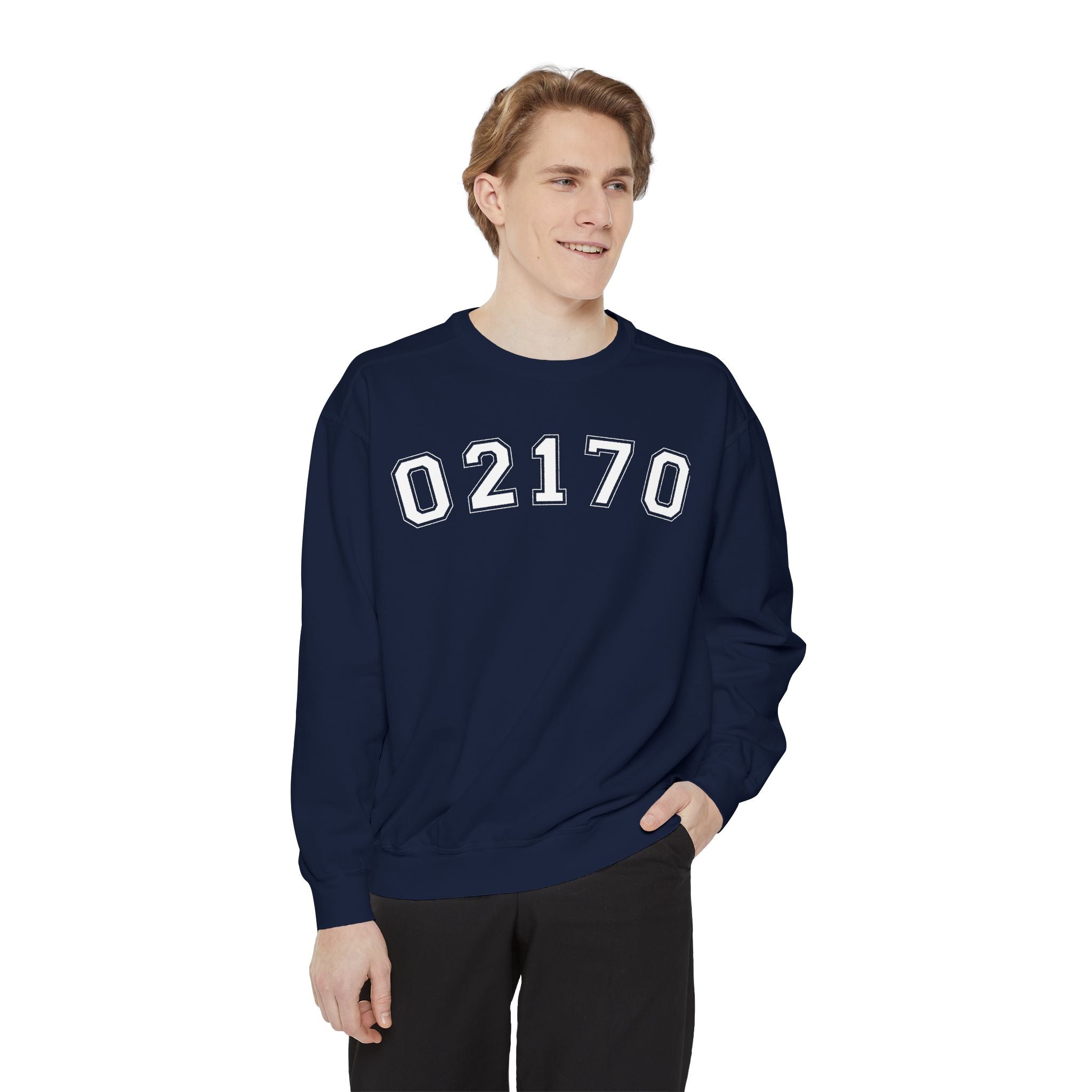 02170- Quincy Zip Code Sweatshirt White Text