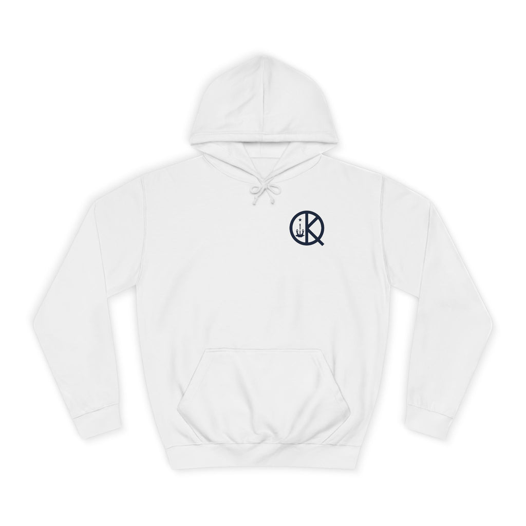 Quincy Kid Hoodie with Emblem- Navy