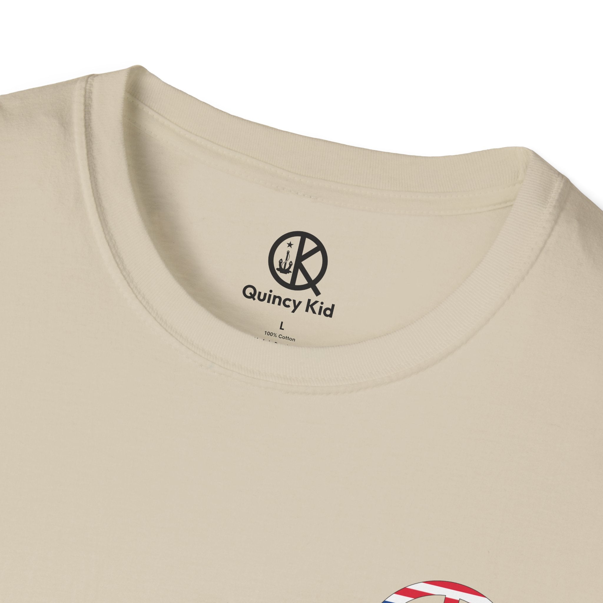 Quincy Kid Flag Logo- Flag Day T-Shirt