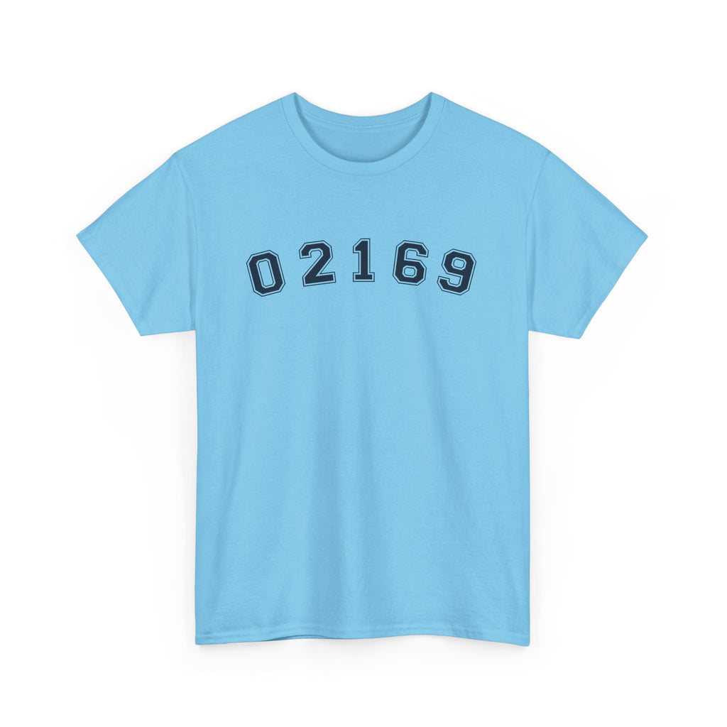 02169-Quincy Zip Code T-shirt Navy Text