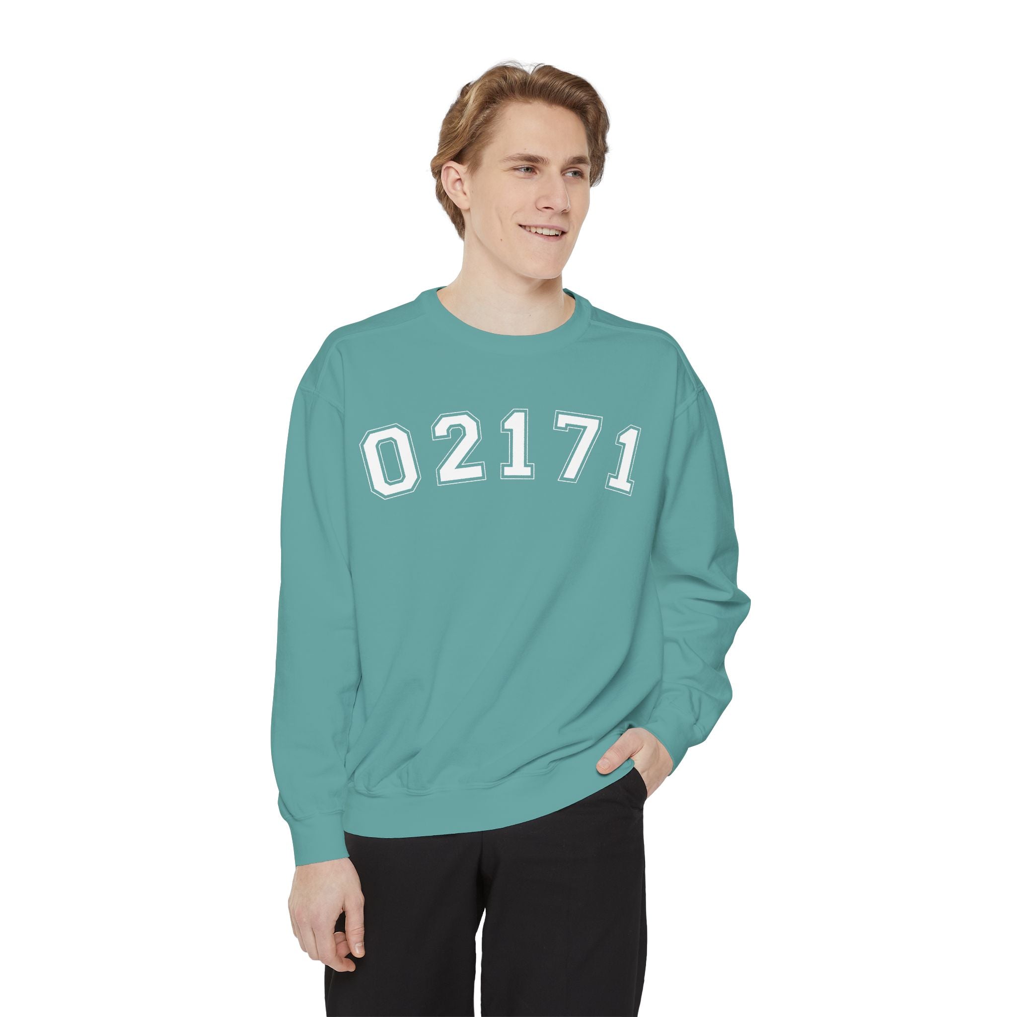 02171- Quincy Zip Code Sweatshirt White Text