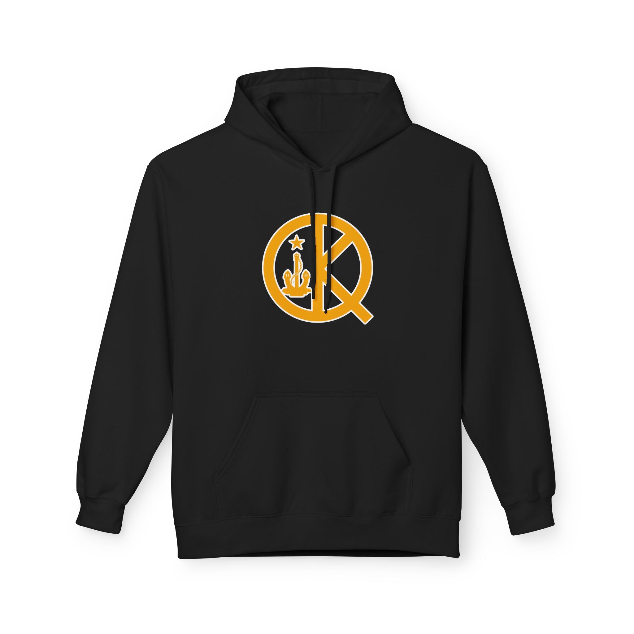 Quincy Kid- Front Black and Gold Logo Softstyle Hoodie