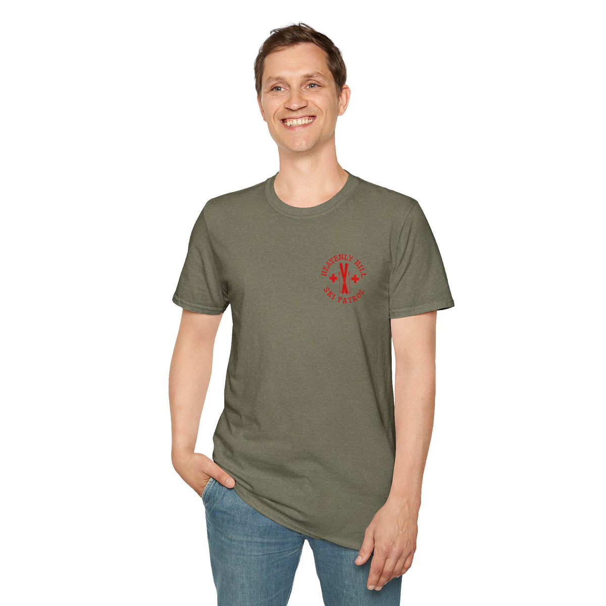 Distressed Heavenly Hill Ski Patrol T-shirt