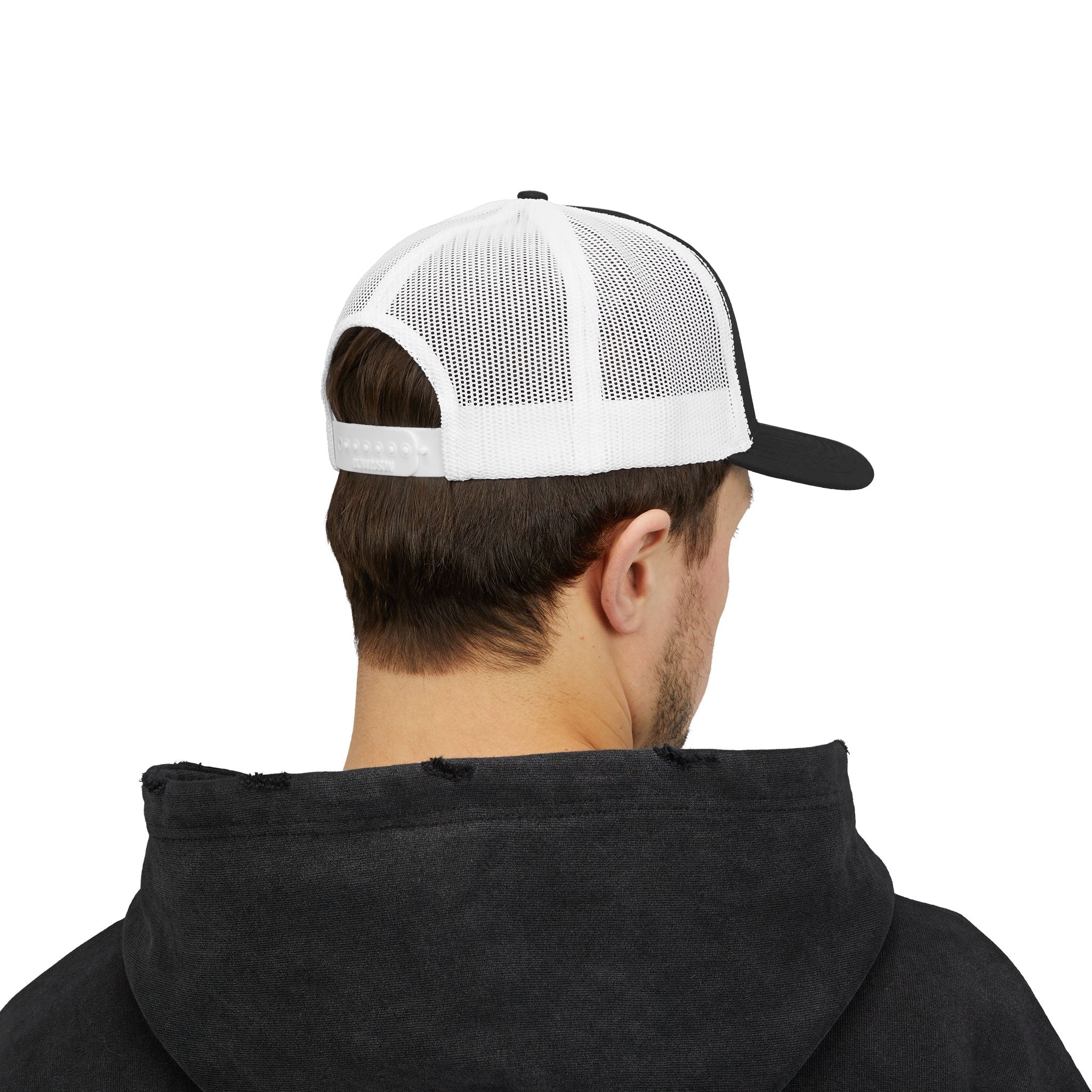 QK White Logo Snapback Trucker Cap