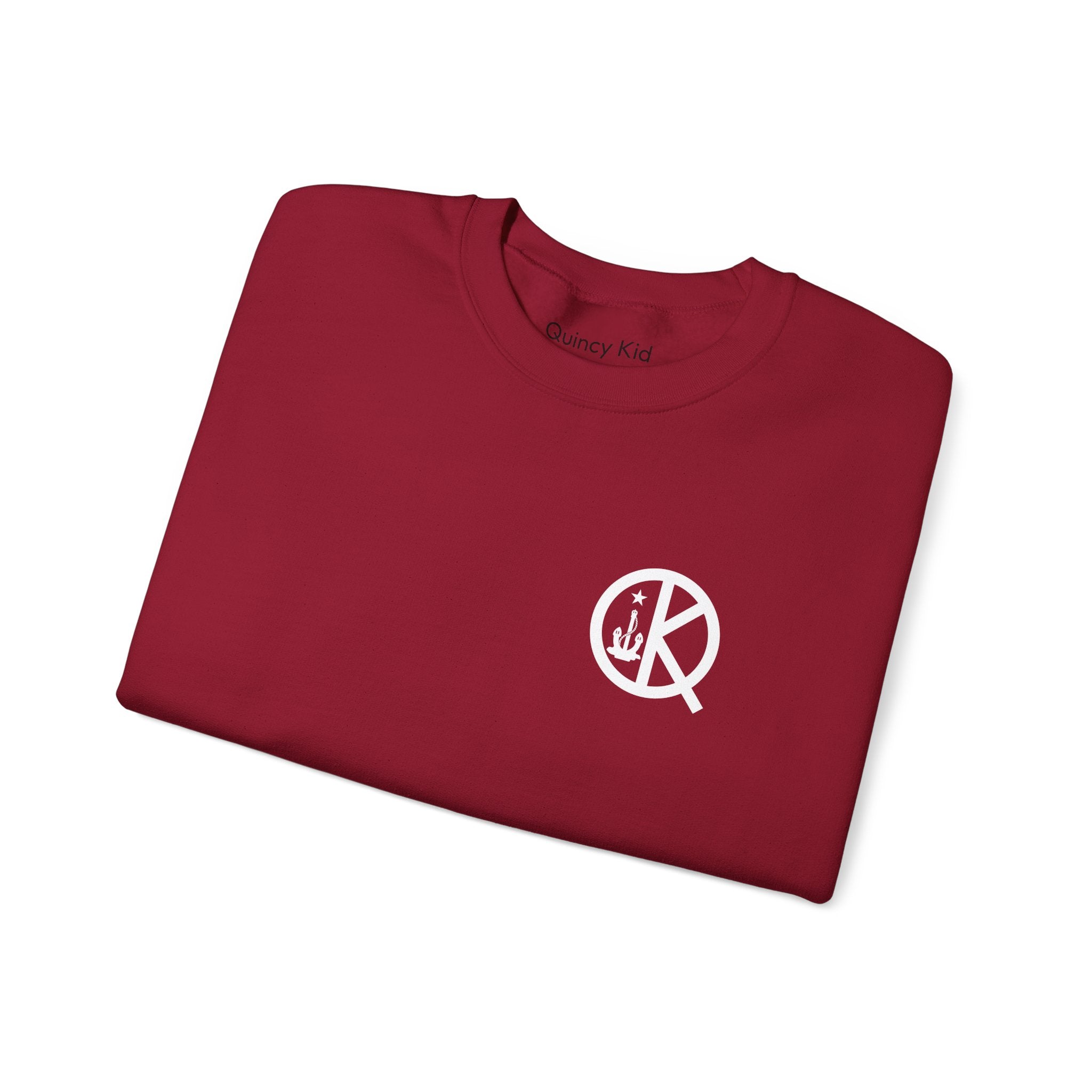 Quincy Kid Crewneck Sweatshirt With White Emblem
