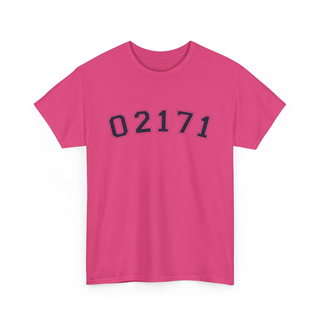 02171- Quincy Zip Code T-shirt Navy Text