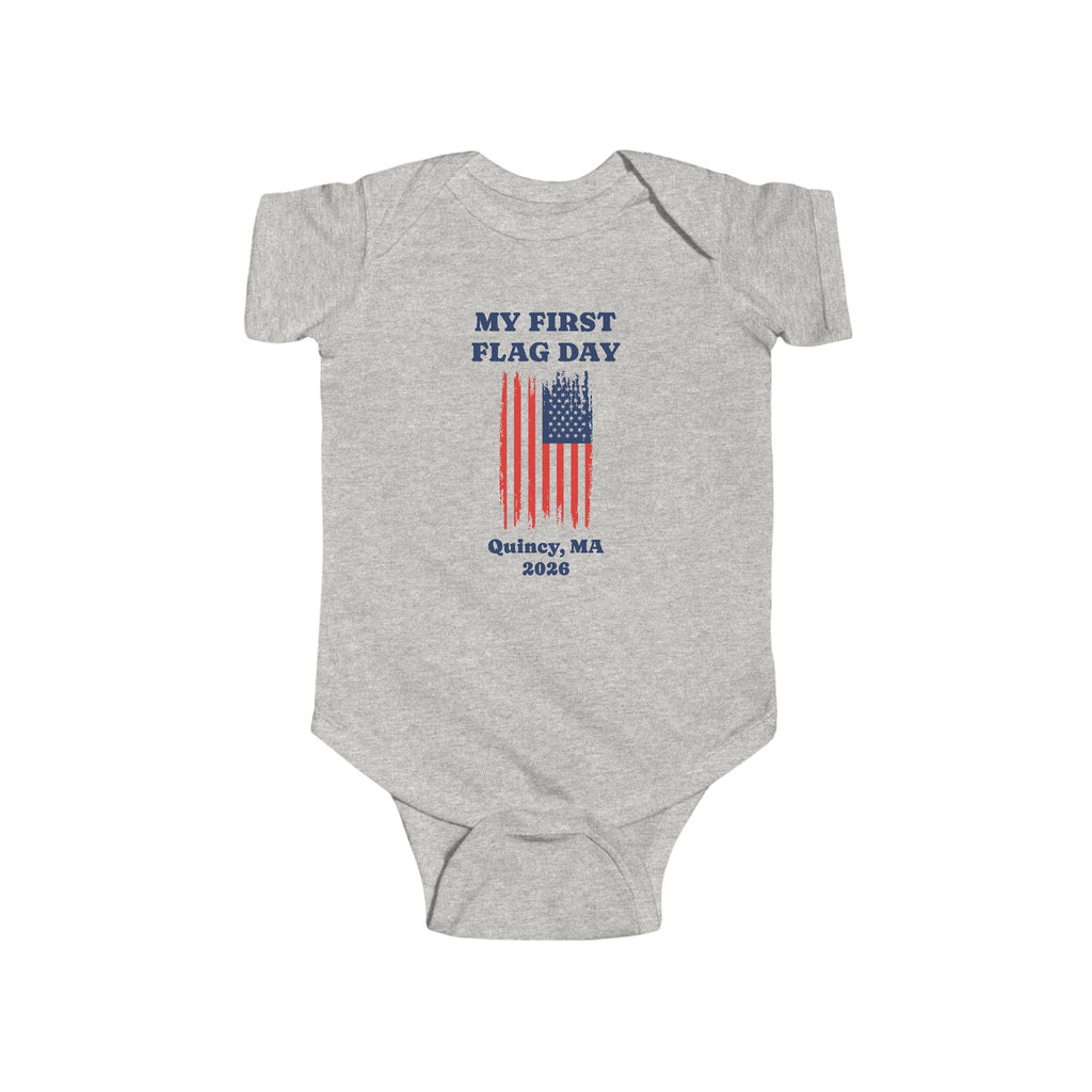 My First Flag Day Onesie — Quincy Flag Day Baby Bodysuit