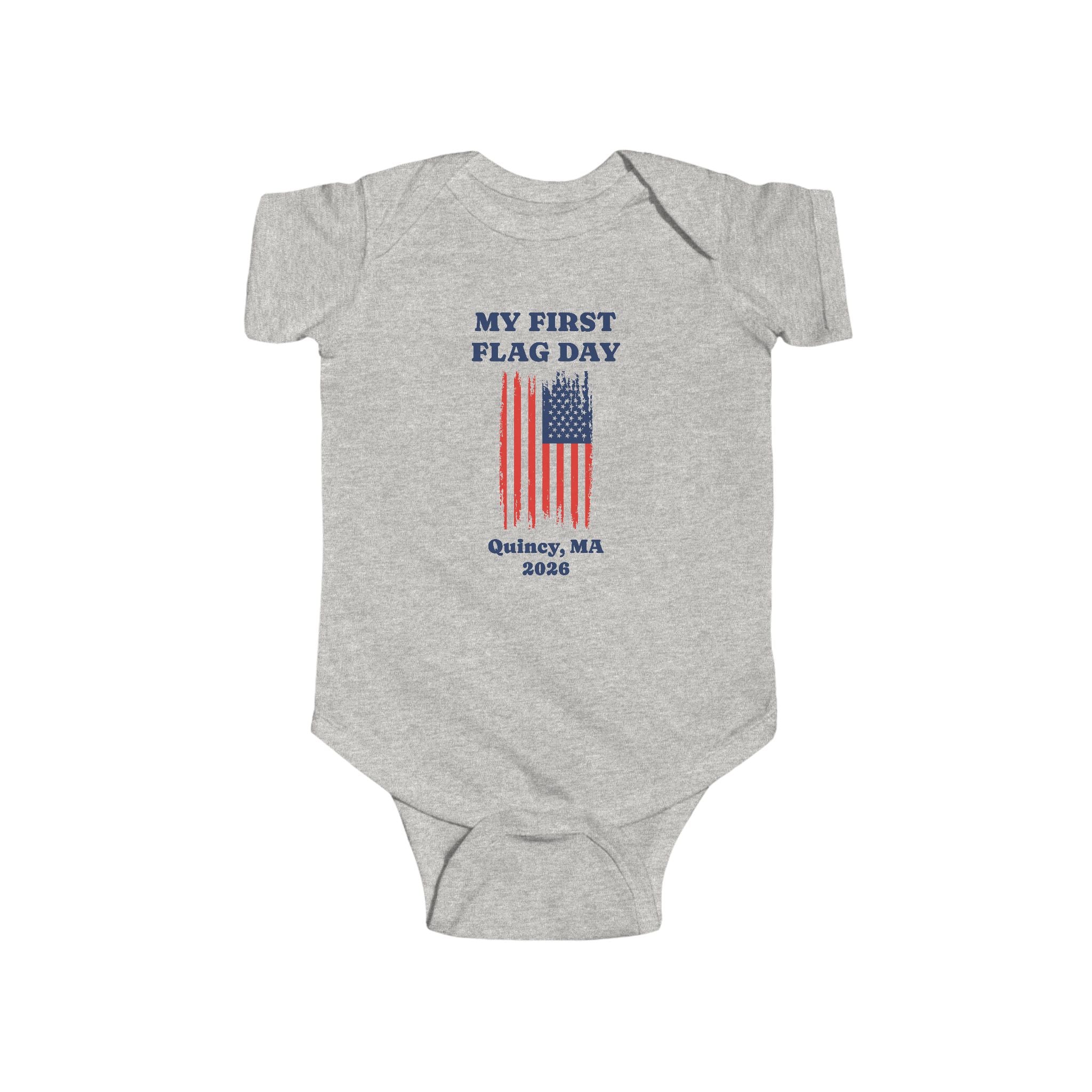 My First Flag Day Onesie — Quincy Flag Day Baby Bodysuit