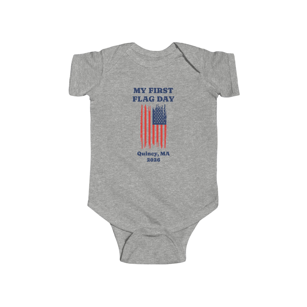 My First Flag Day Onesie — Quincy Flag Day Baby Bodysuit
