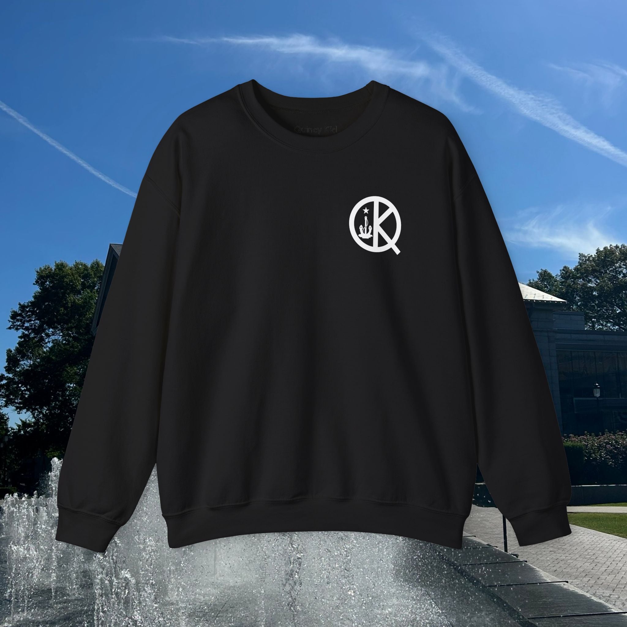 Quincy Kid Crewneck Sweatshirt With White Emblem