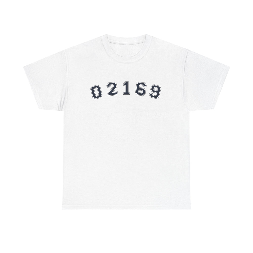 02169-Quincy Zip Code T-shirt Navy Text