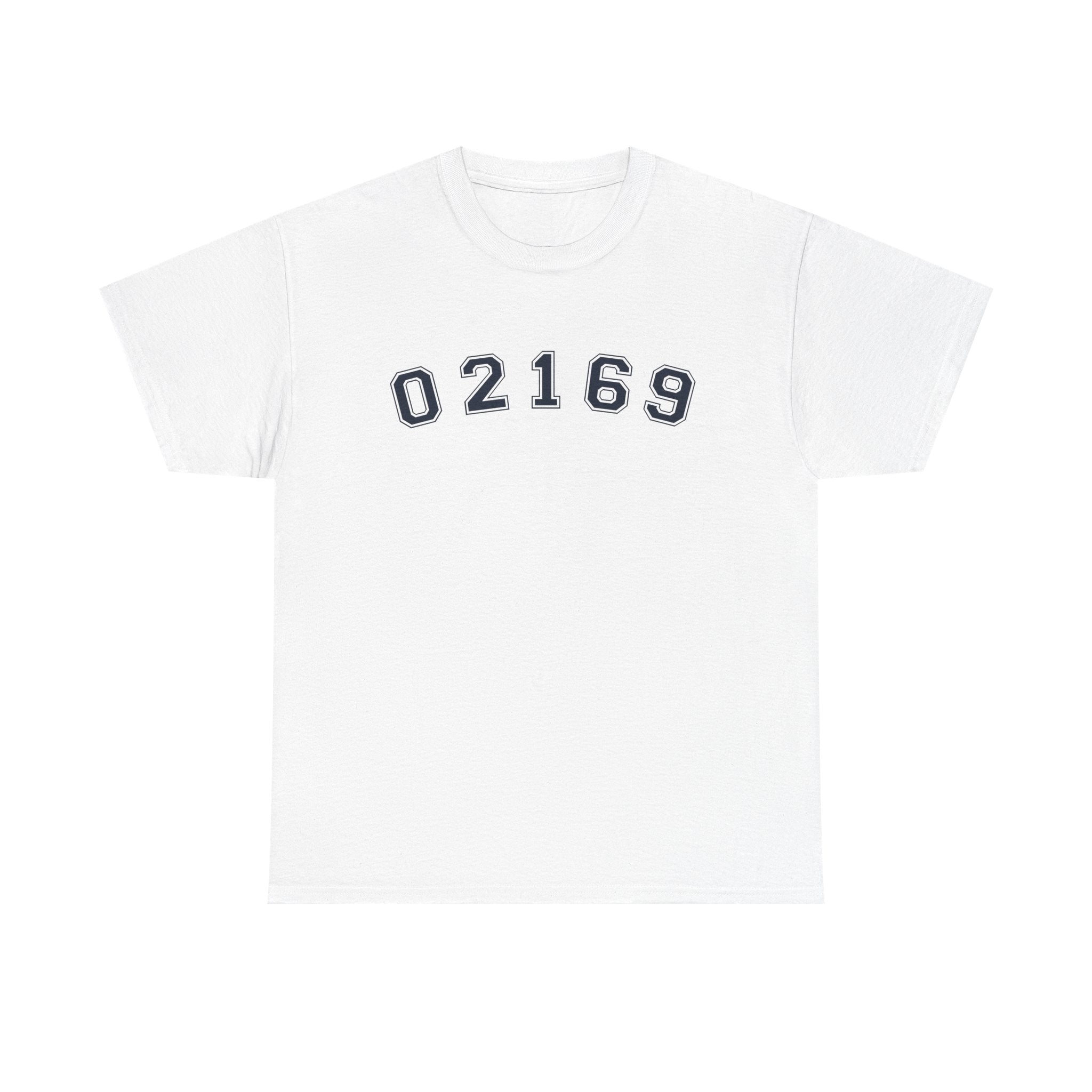 02169-Quincy Zip Code T-shirt Navy Text