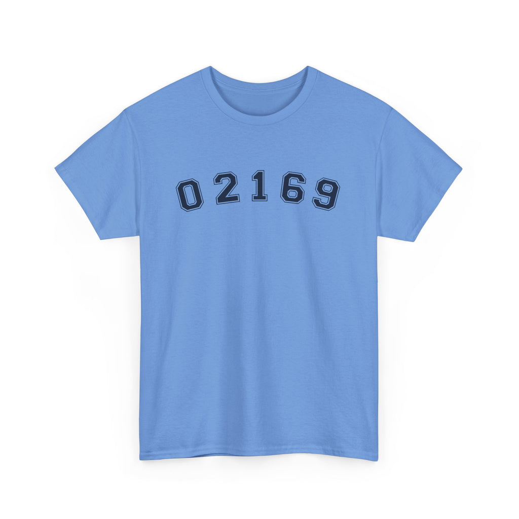 02169-Quincy Zip Code T-shirt Navy Text