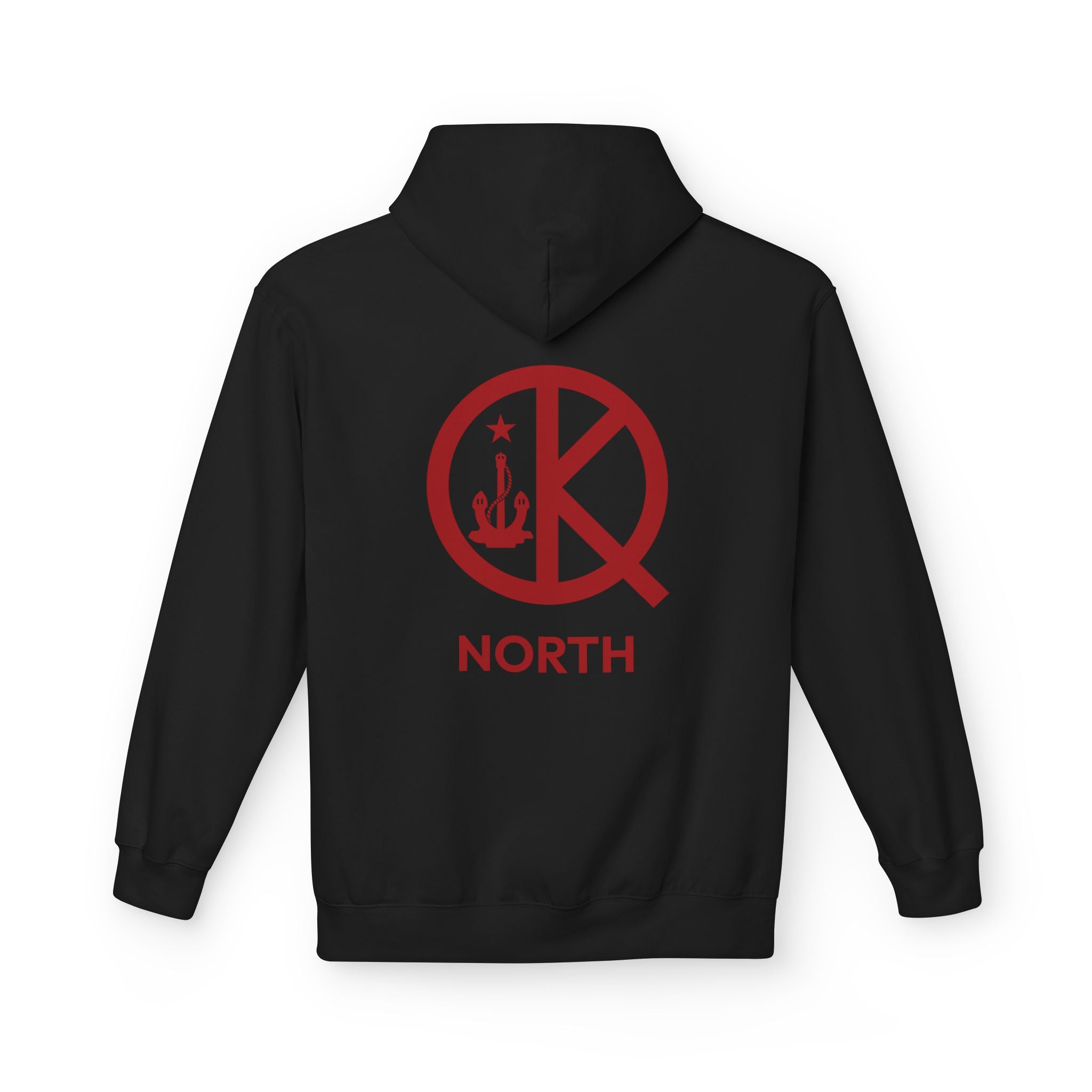 North Quincy- Red and Black Softstyle Hoodie