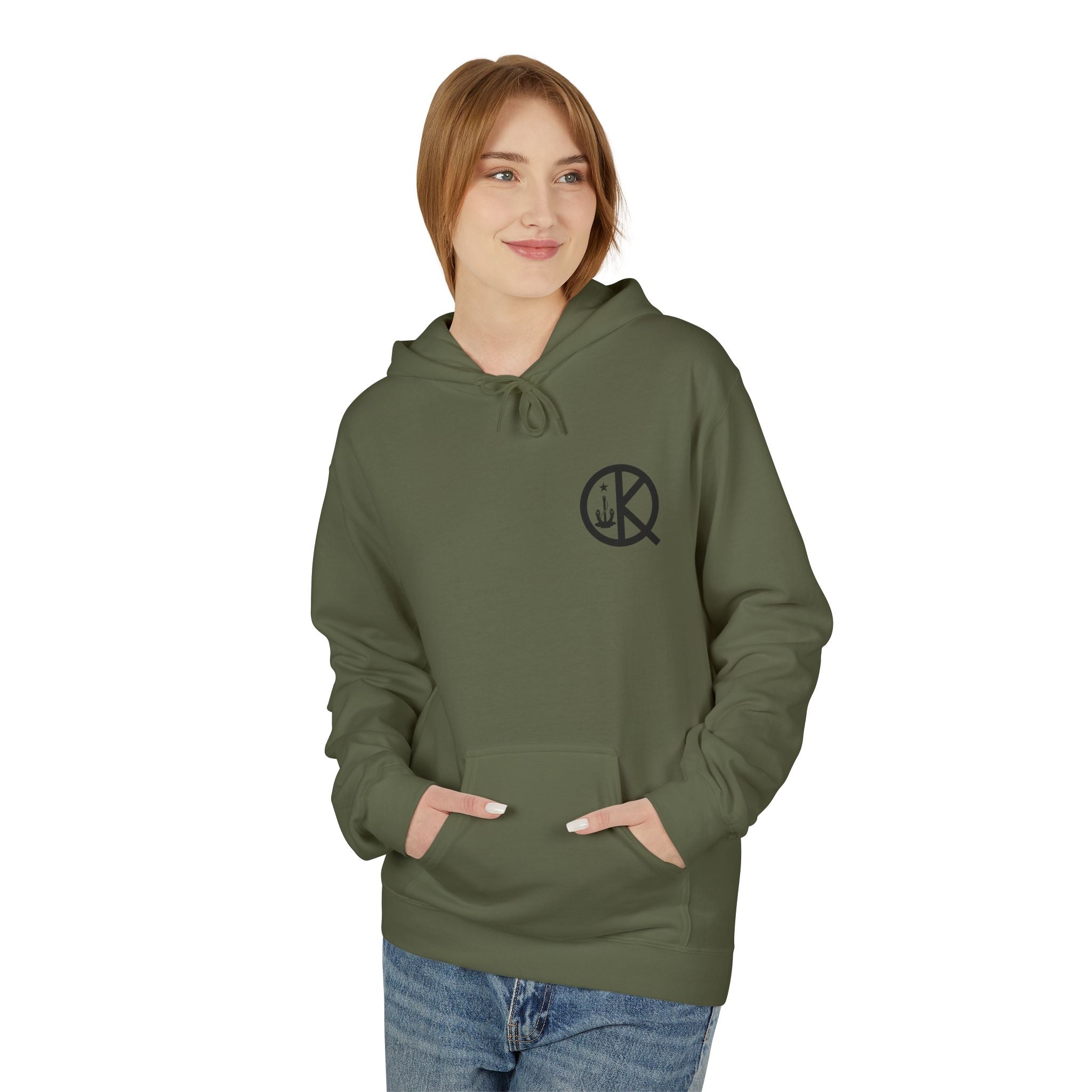 Quincy Quarries Permit Softstyle Hoodie- Black Text