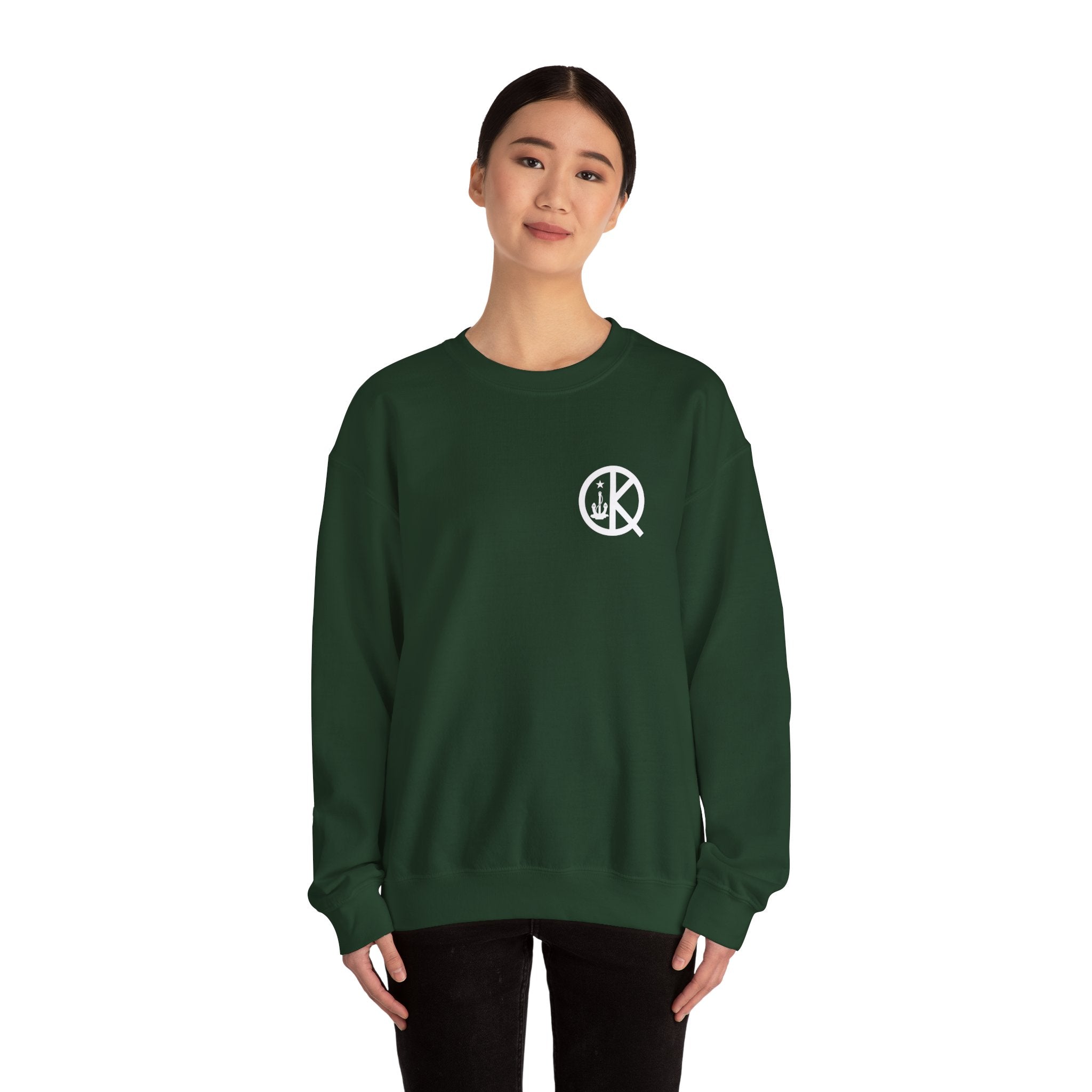Quincy Kid Crewneck Sweatshirt With White Emblem
