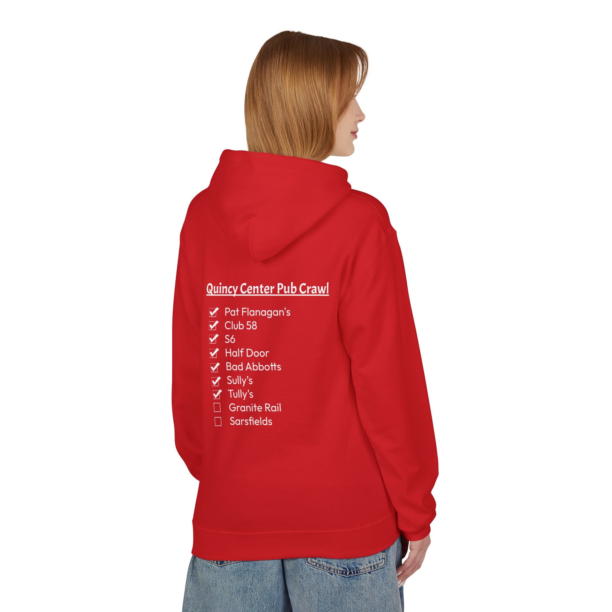 Quincy Center Pub Crawl Throwback Hoodie