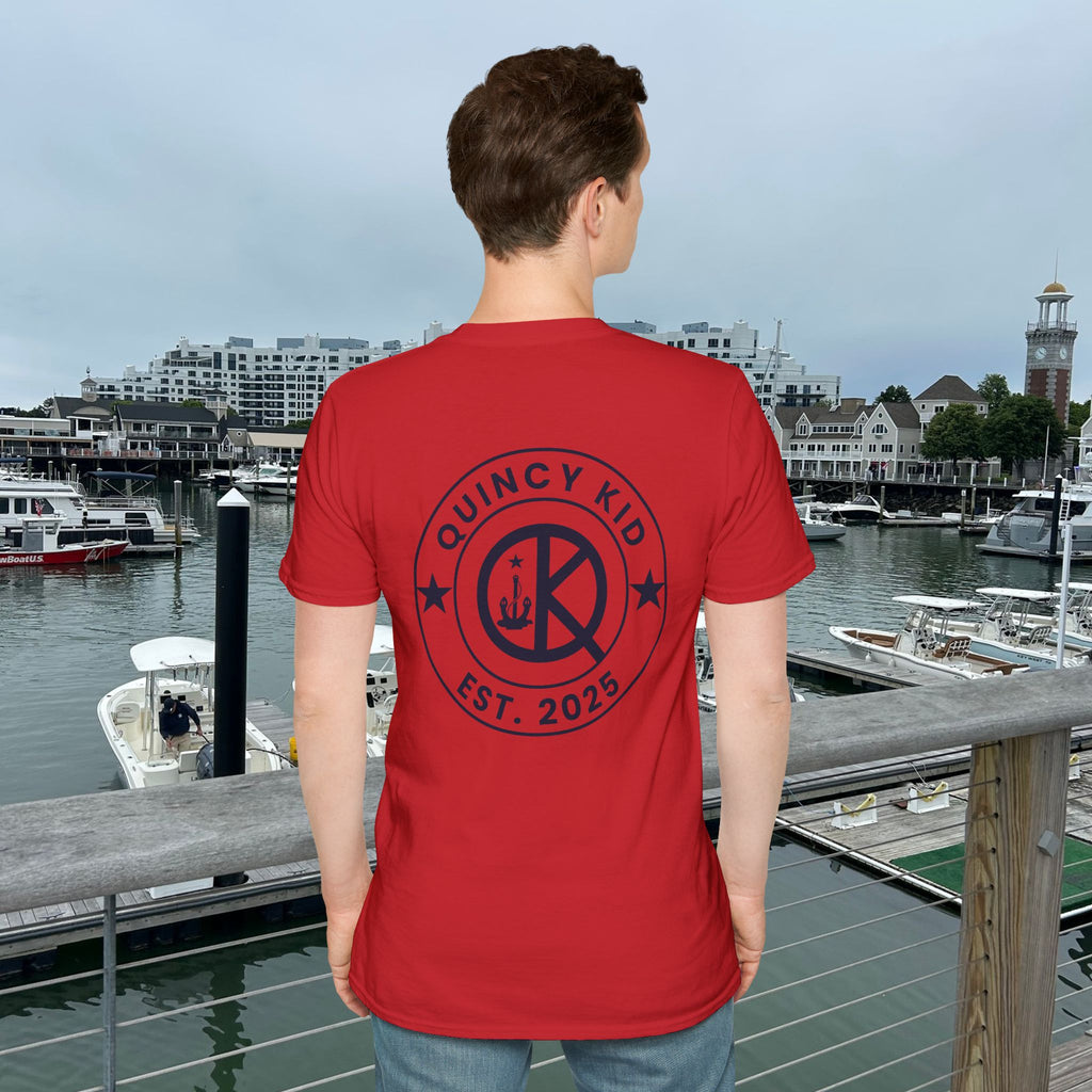 Quincy Kid Emblem T-Shirt- Navy