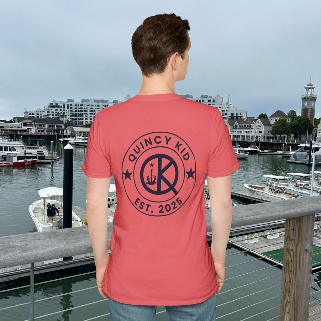 Quincy Kid Emblem T-Shirt- Navy