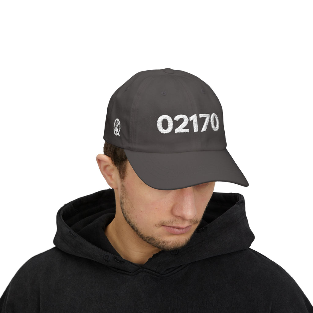 02170 Classic Dad Cap — White Logo Baseball Hat