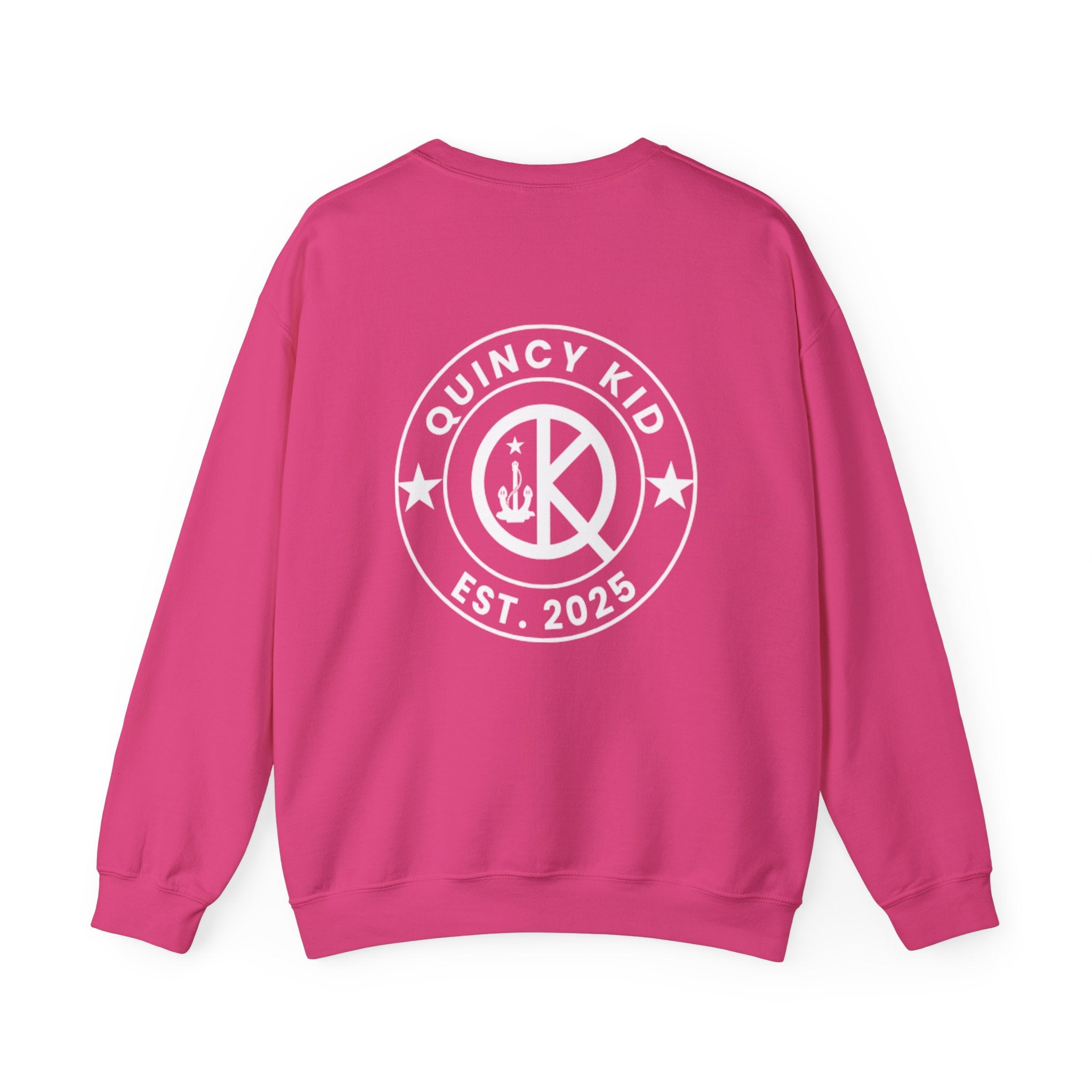 Quincy Kid Crewneck Sweatshirt With White Emblem