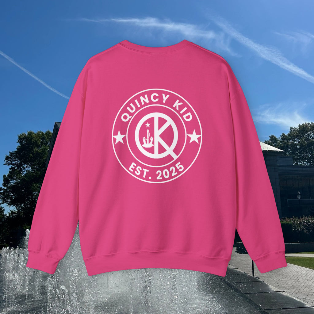 Quincy Kid Crewneck Sweatshirt With White Emblem