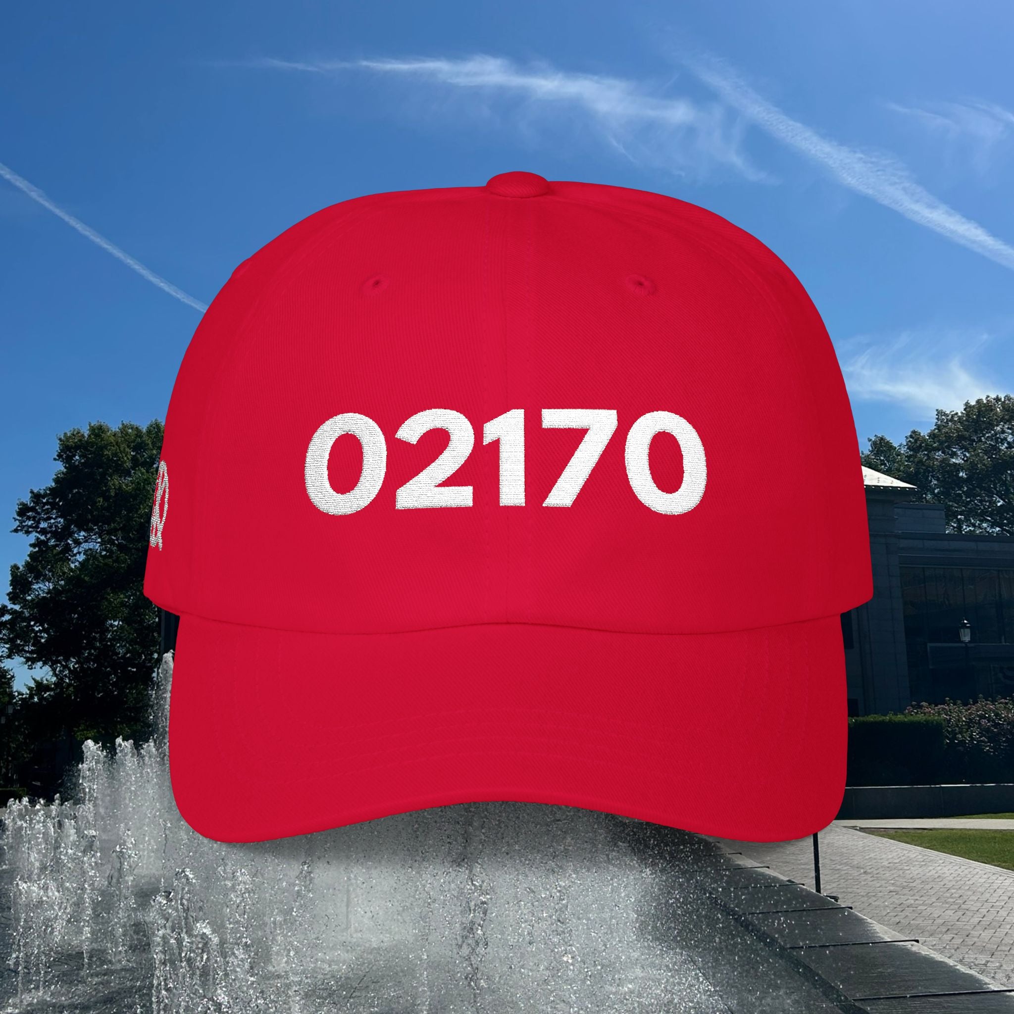 02170 Classic Dad Cap — White Logo Baseball Hat
