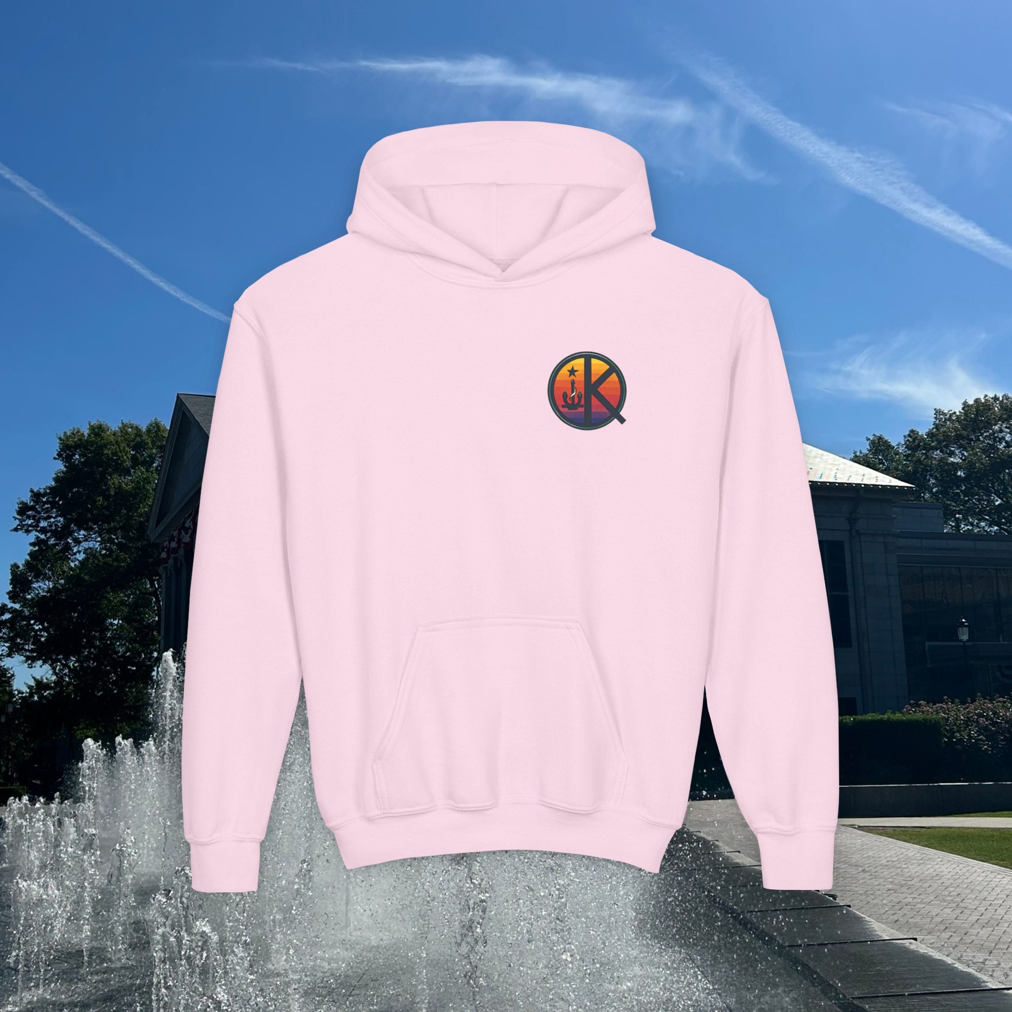 Ski Heavenly Hill Youth Softstyle Hoodie- QK Logo
