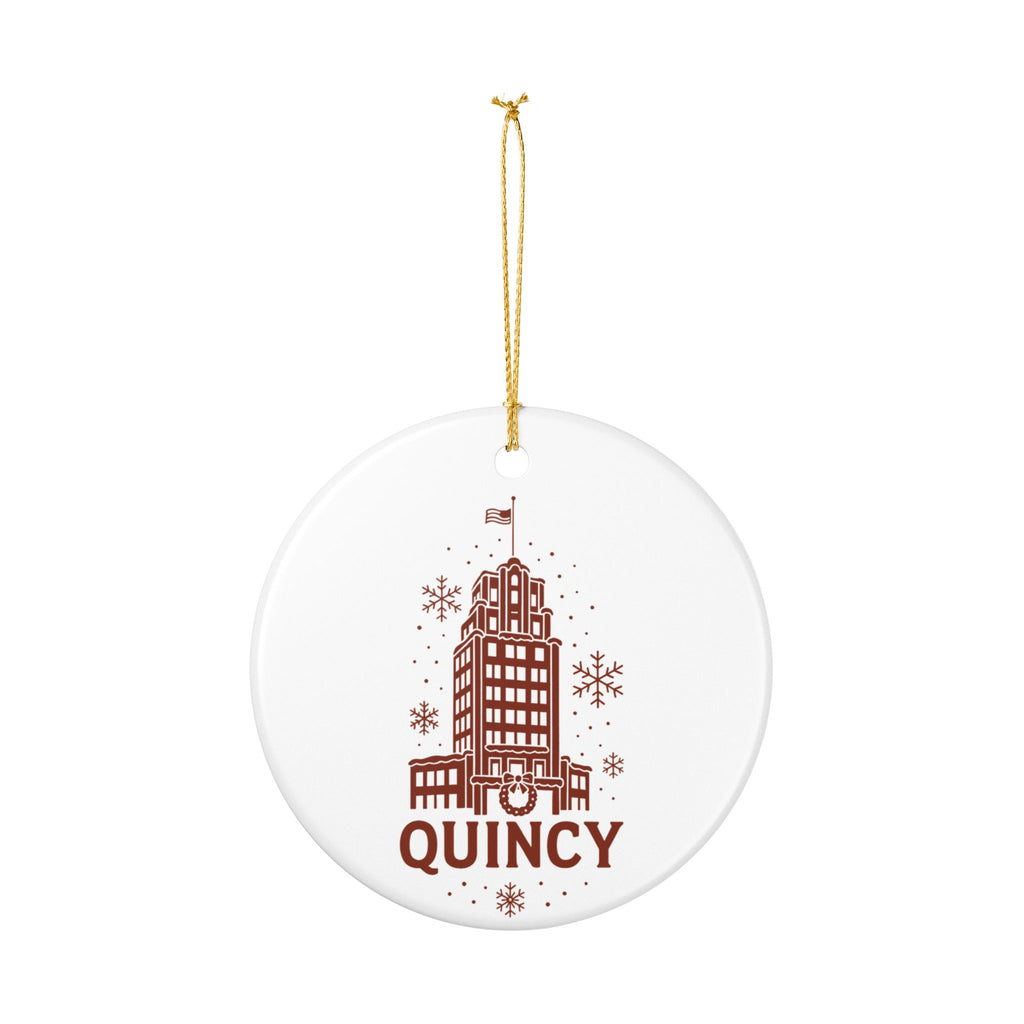 Quincy Center Holiday Ceramic Ornament