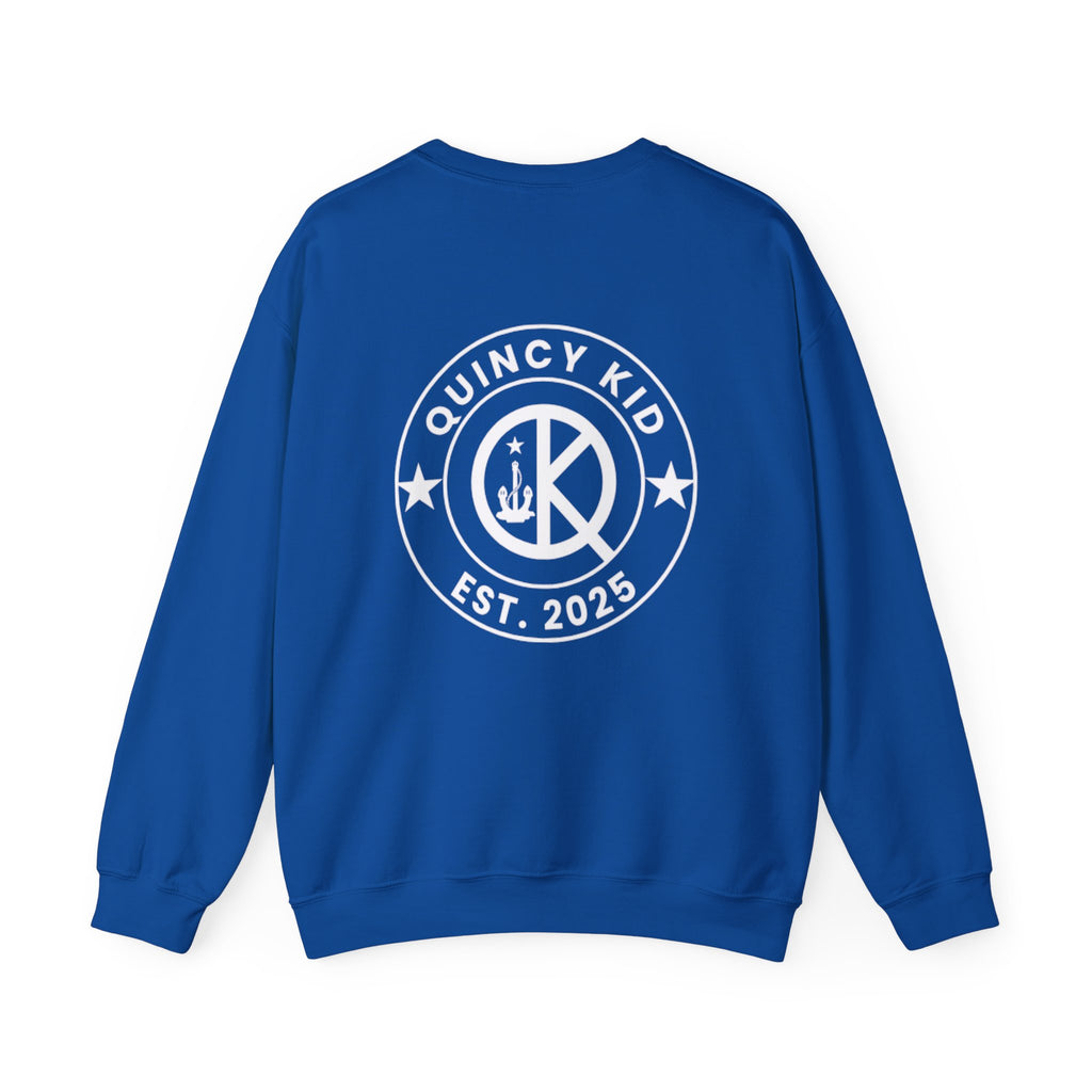 Quincy Kid Crewneck Sweatshirt With White Emblem