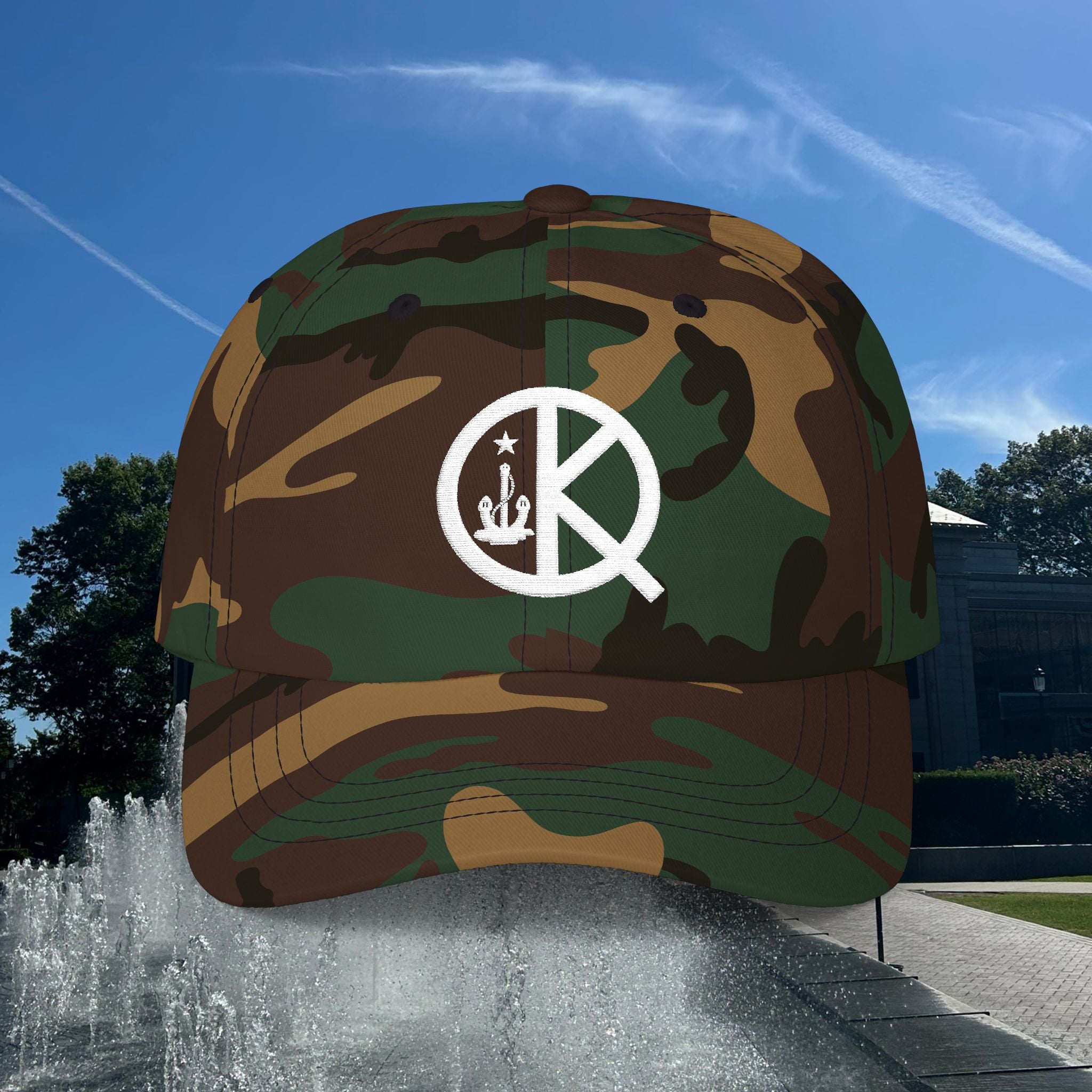 Quincy QK Classic Dad Cap — White Logo Baseball Hat