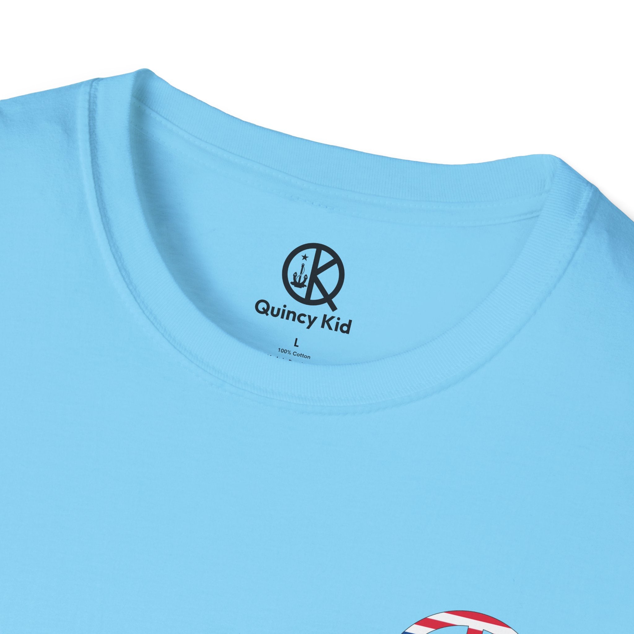 Quincy Kid Flag Logo- Flag Day T-Shirt